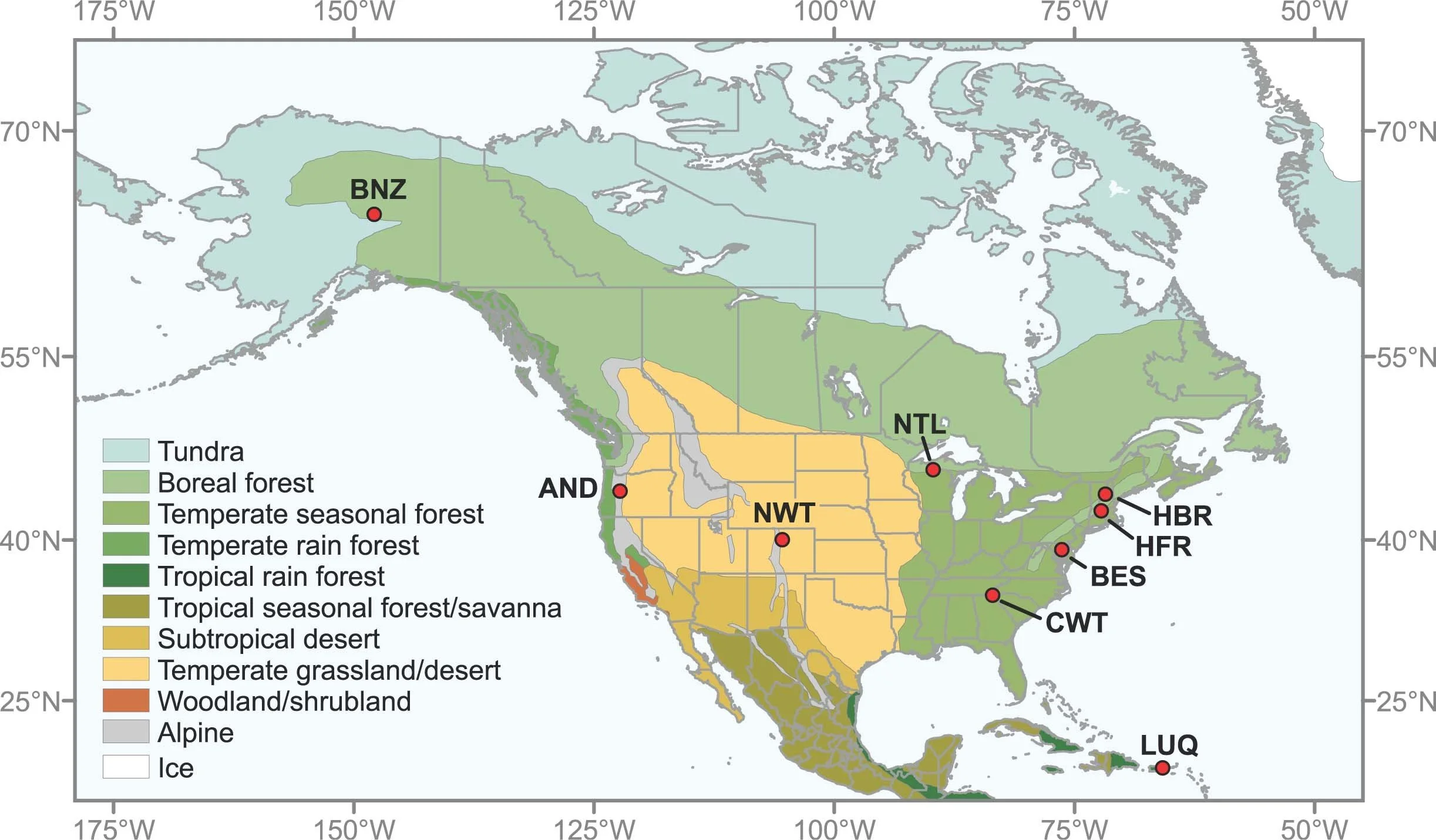 Forest and freshwater ecosystem responses to climate change and variability at US LTER Sites