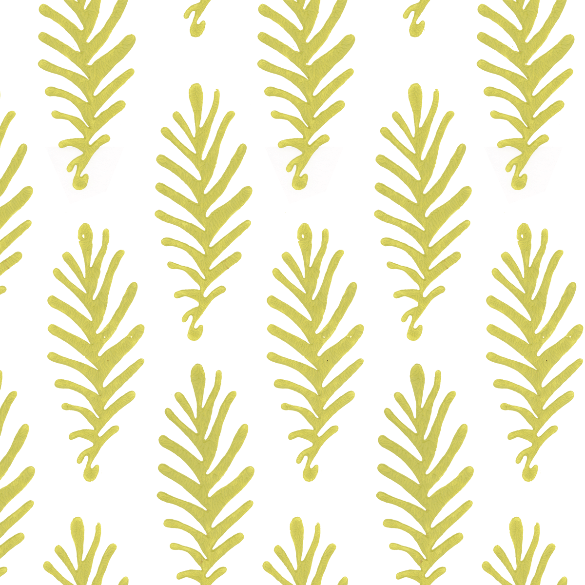 Don't Leave Me in Citron (lime green) | Hand-block print wallpaper by Sarah & Ruby | Traditionally handmade by artisans. Modern leaf print design.