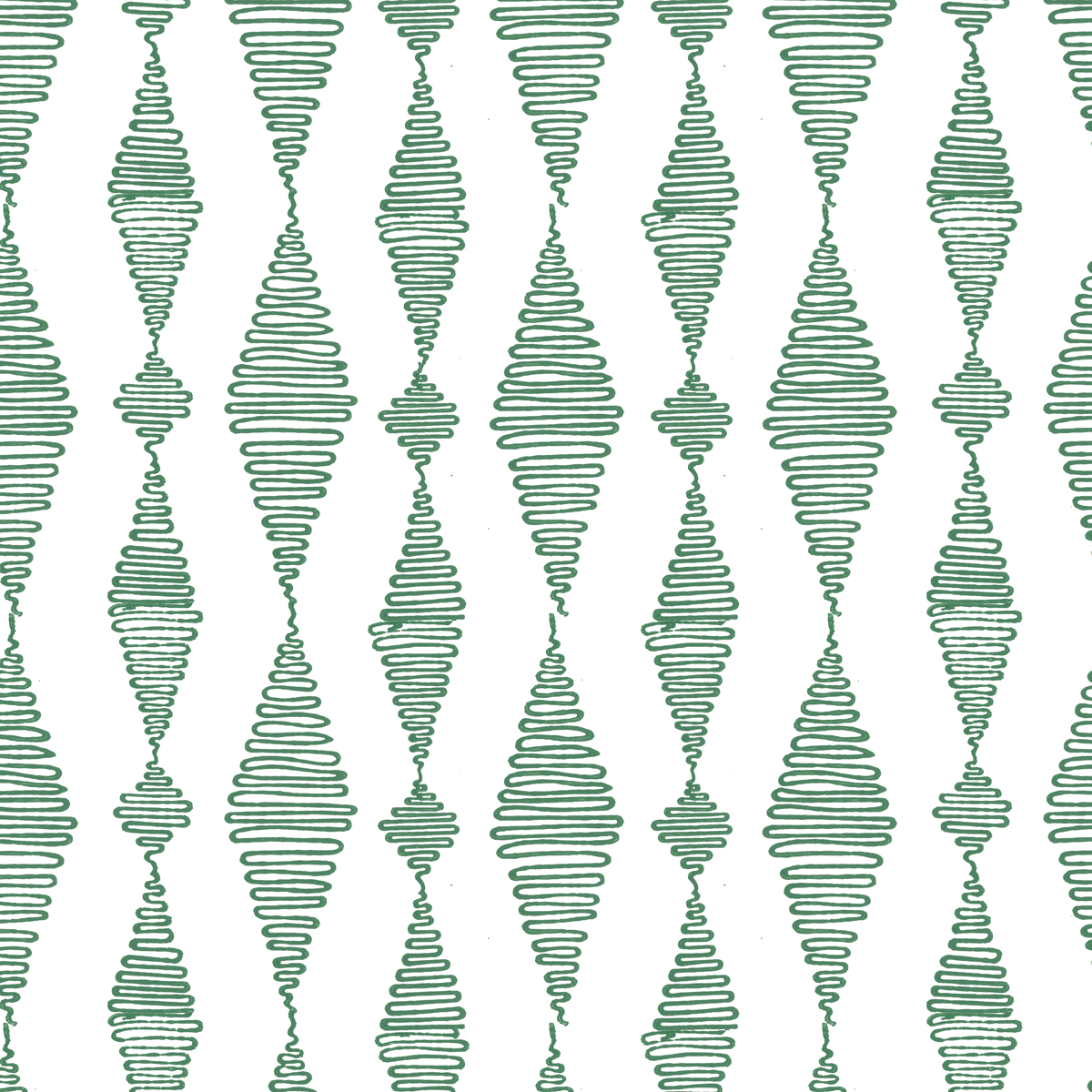 Go with the Flow in Jade (teal green) | Hand-block printed wallpaper by Sarah & Ruby | www.sarahrubydesign.com | Traditionally handmade. Modern design.