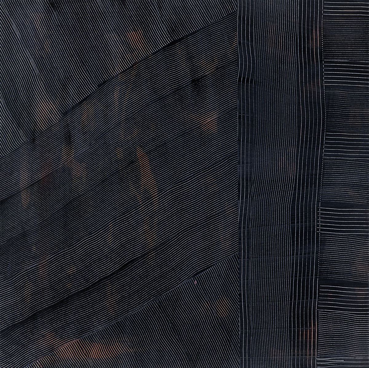 24in x 24in artwork in Indigo and Copper. Modern, organic lines with a glossy sophisticated resin finish.