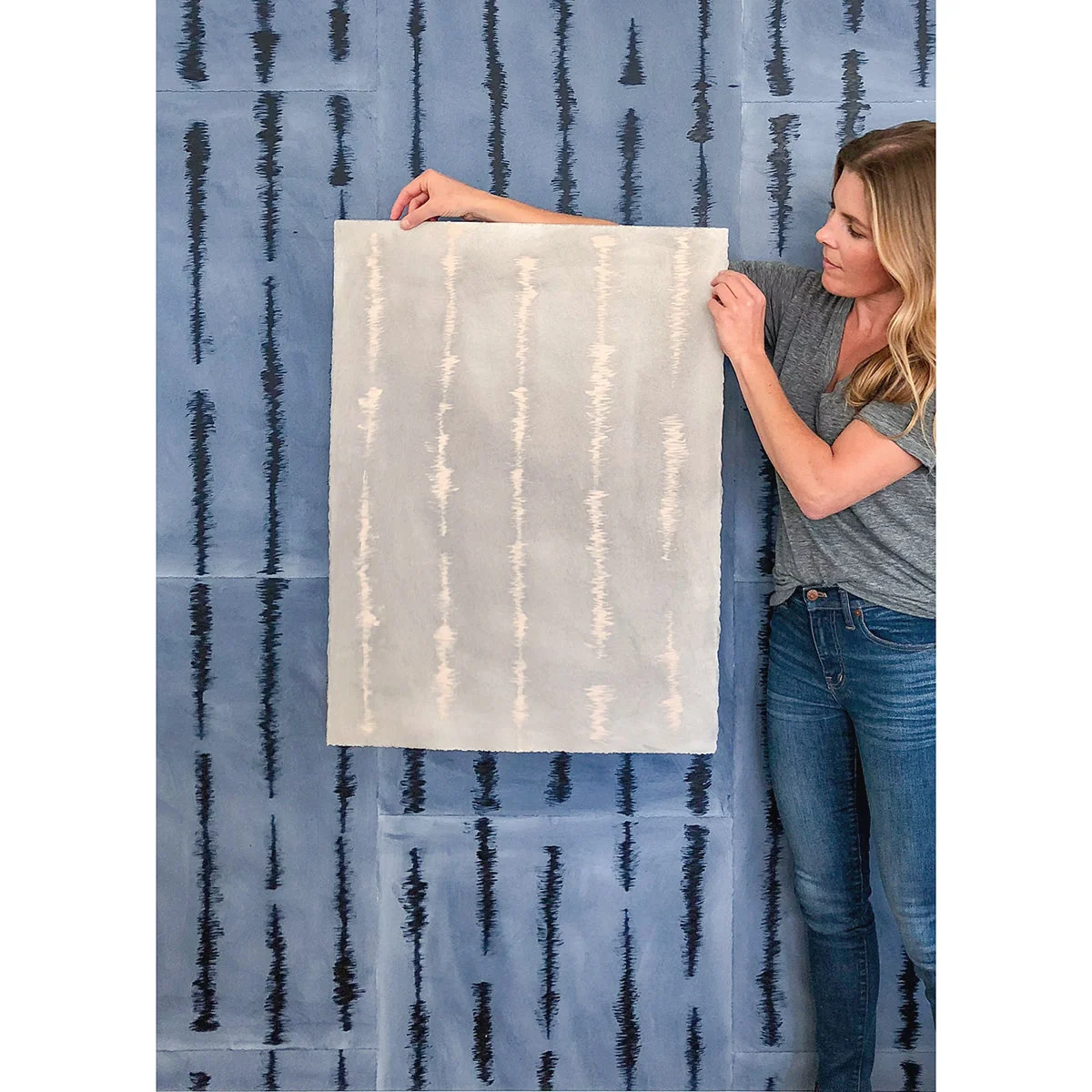 Hand painted sheet wallpaper sold as 22in x 30 in sheets | by Sarah and Ruby | www.sarahrubydesign.com