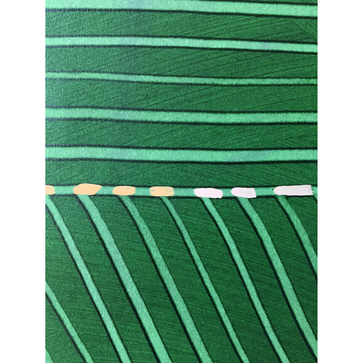 Detail of Tessere Jungle #1 painting on paper