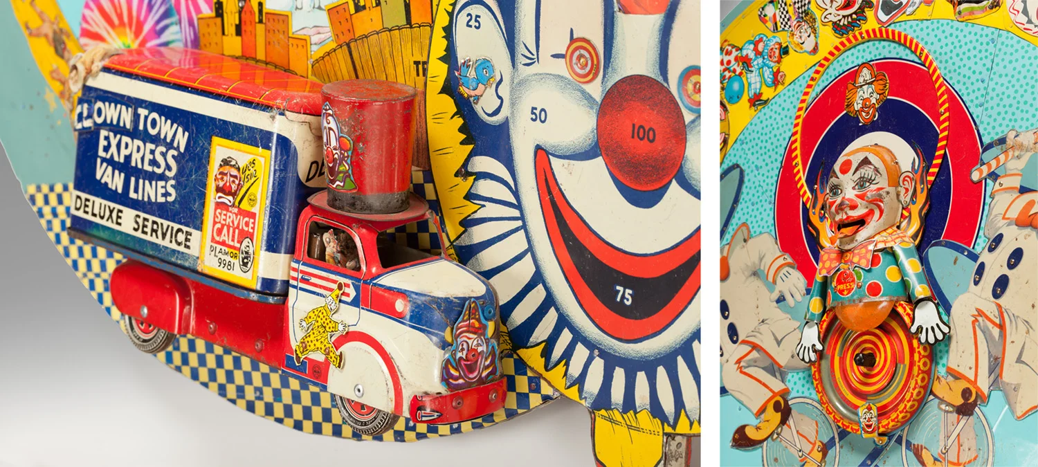 Detail: Life Cycle of Clowns 30” diameter x 3.5 “d