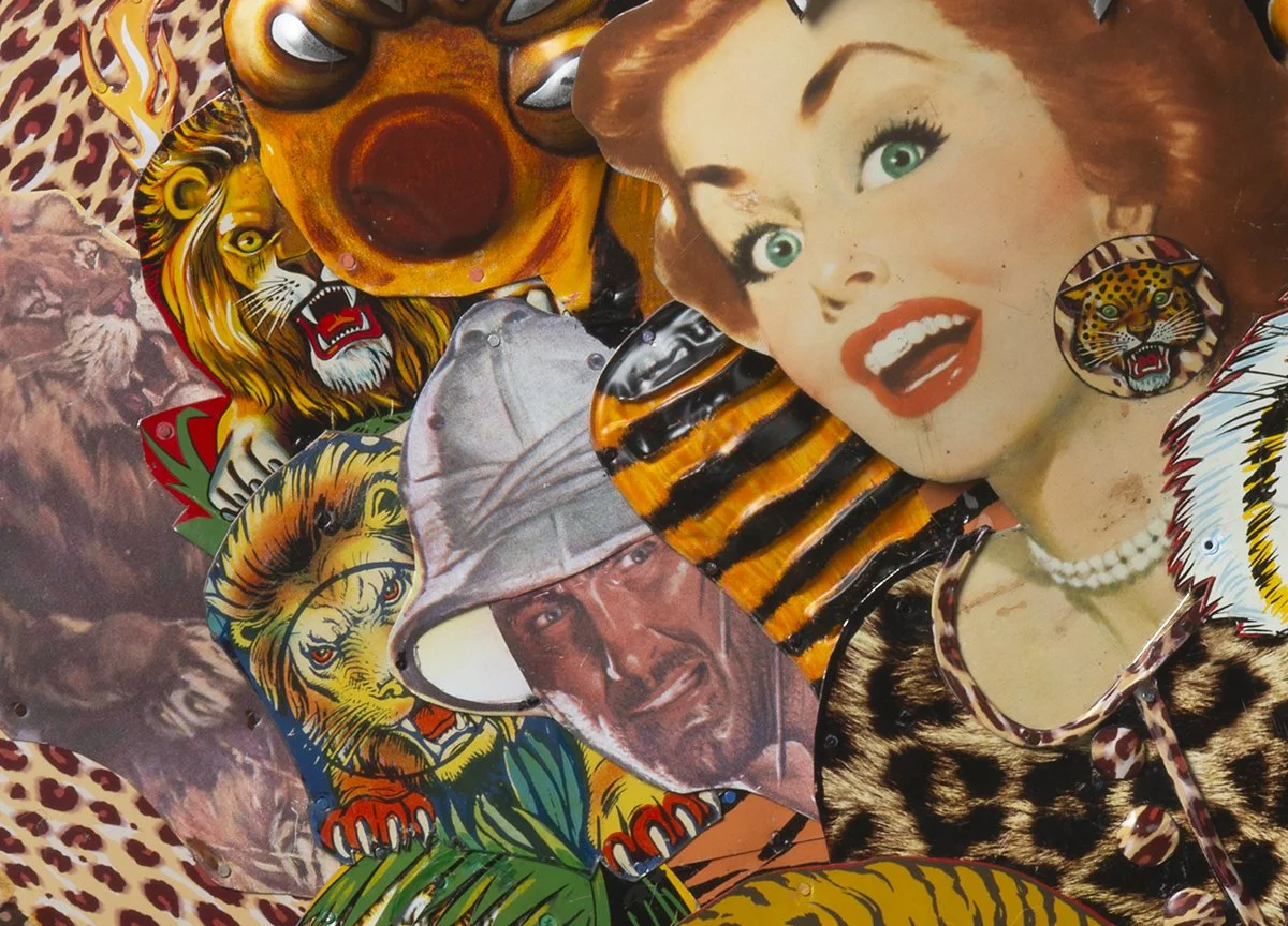   Detail: Here Kitty, Kitty  19” h x 23” w x 4” d 