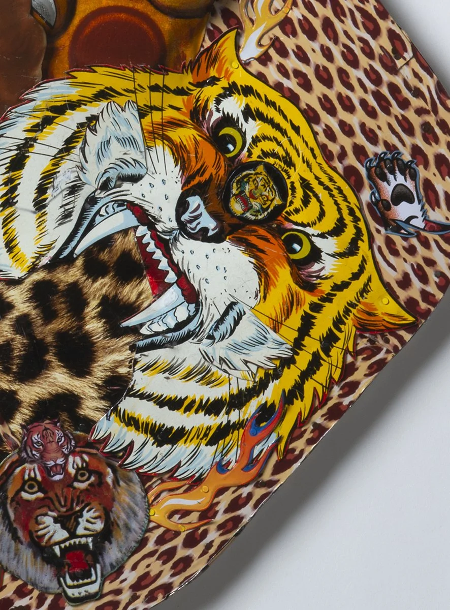   Detail: Here Kitty, Kitty  19” h x 23” w x 4” d 