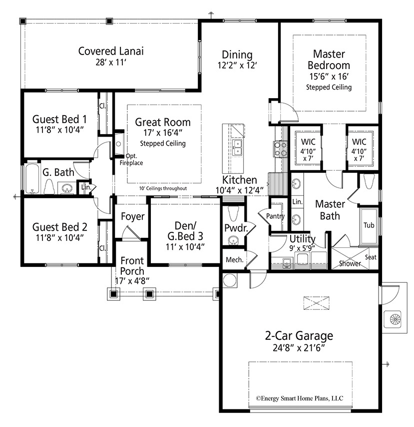 Durham House Plan #508 | 3 Bed, 2.5 Bath | 1920 Sq. Ft. — Wright Jenkins  Custom Home Design & Stock House Floor Plans