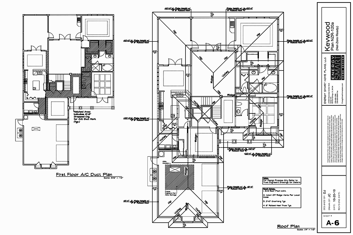 ROOF PLAN &amp; SOFFIT (CHASE LAYOUT) PLAN