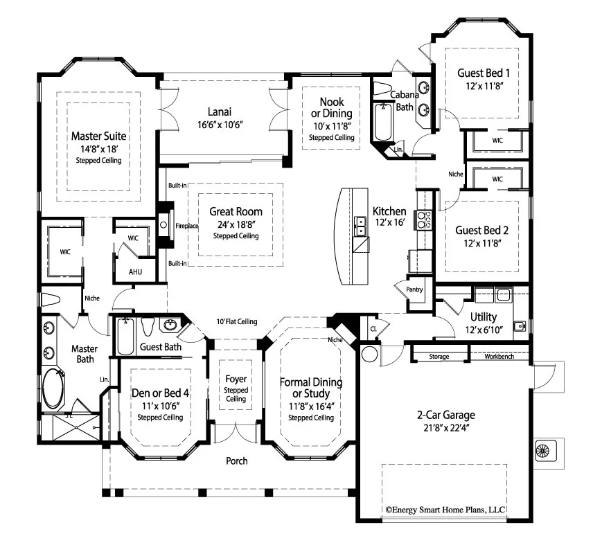 Glen Arbor House Plan 130 4 Bed, 3 Bath 2,680 sq. ft. — Wright