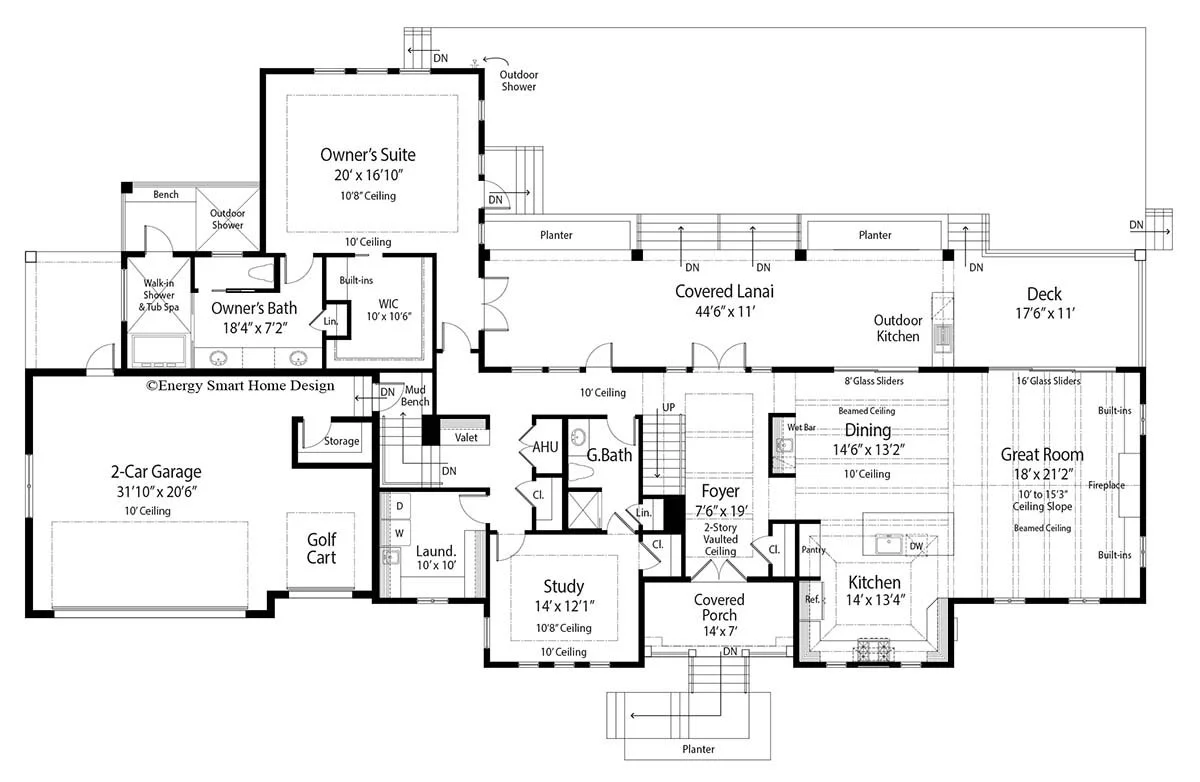 Magnolia House Plan 718 3 Bed+Study, 4 Bath 3,262 sq. ft. — Wright