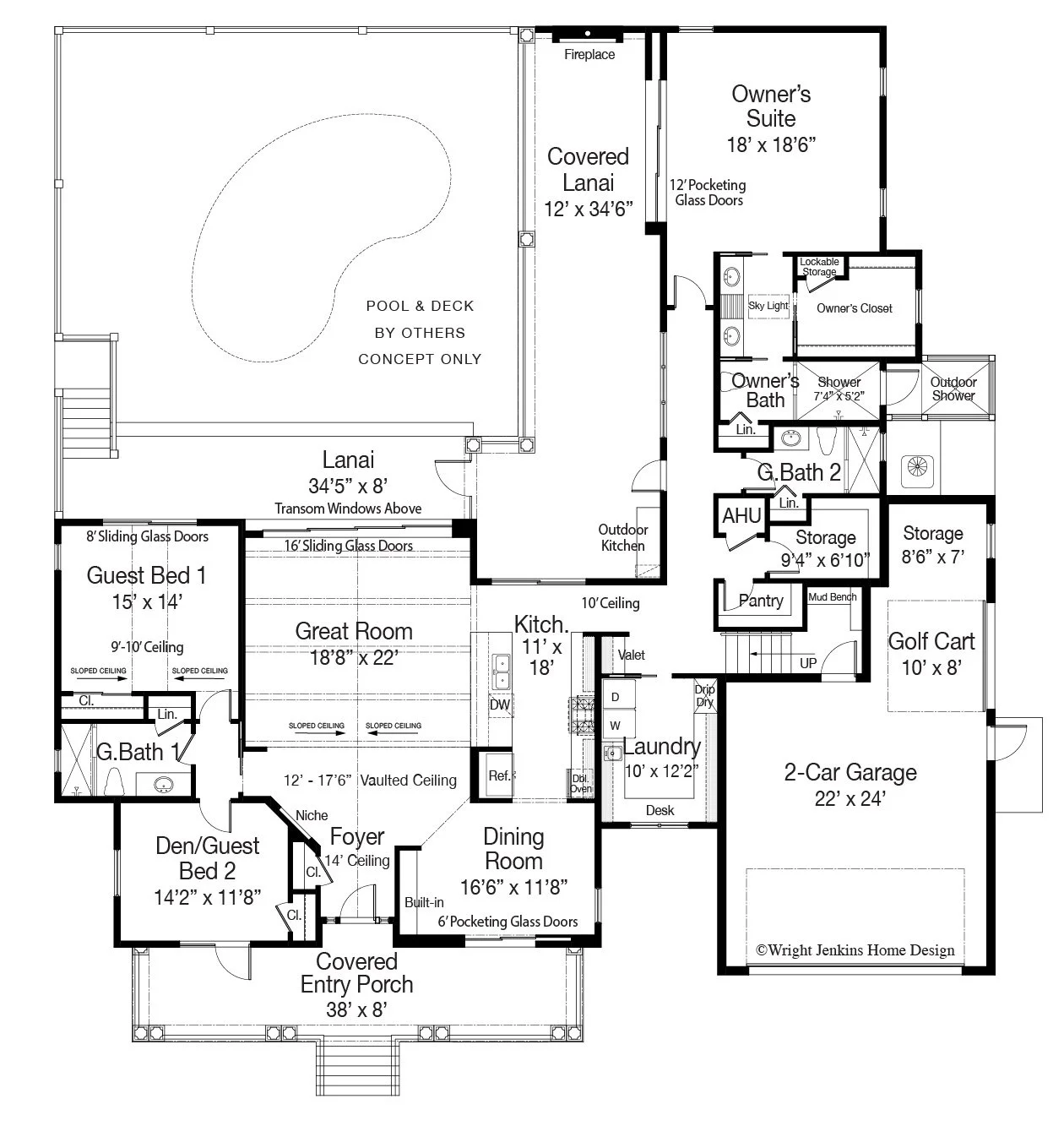 Primrose House Plan 717 3 Bed, 3 Bath 2,724 sq. ft. — Wright