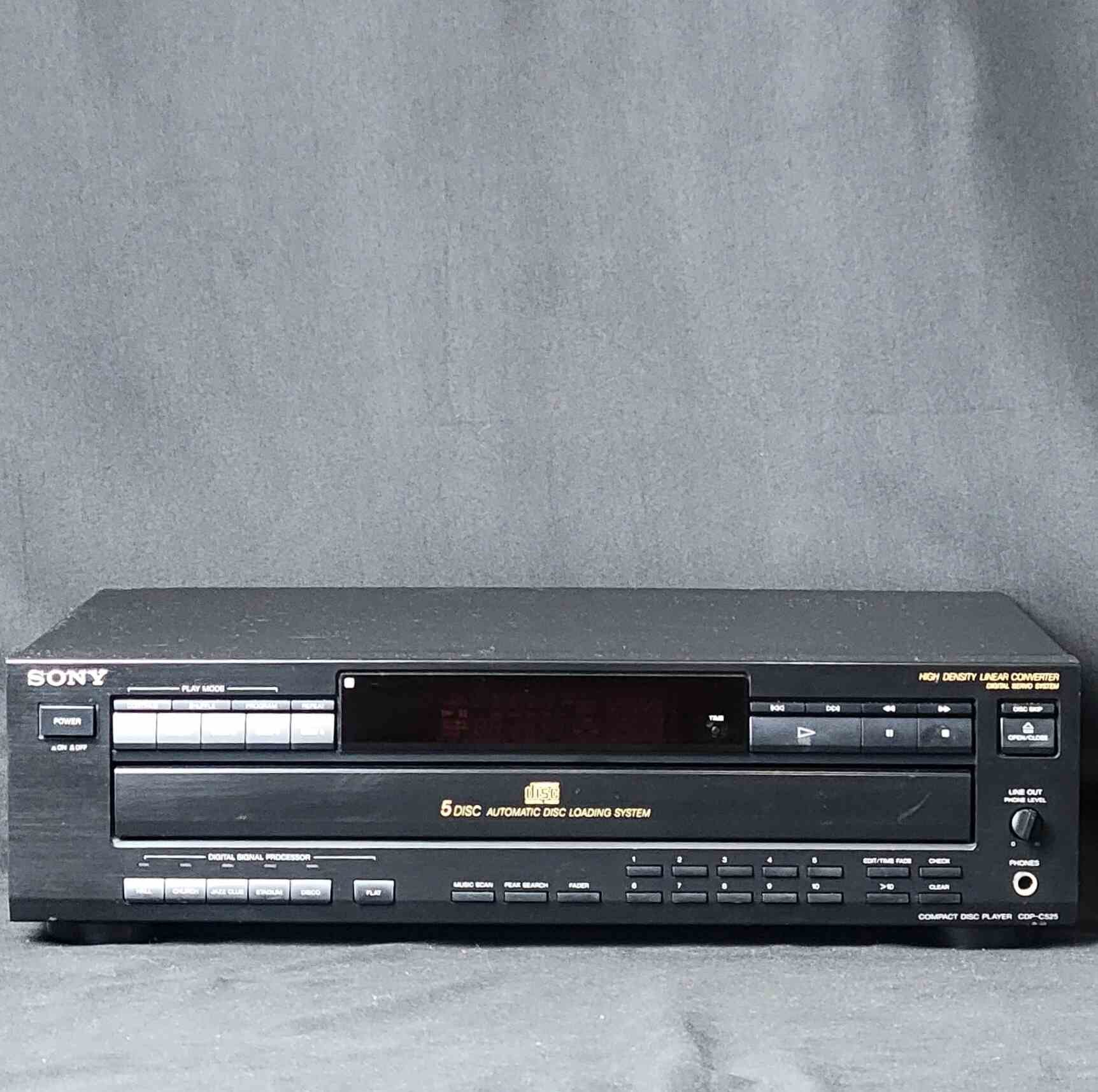 Sony Cdp-c225 High Density Linear Converter 5 Compact Disc Cd Player 