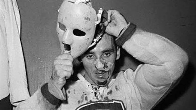 Montreal Canadiens goalie Jacques Plante, Nov 1 1959, the first to wear a face mask in a regular league game© thesipadvisor via CBC