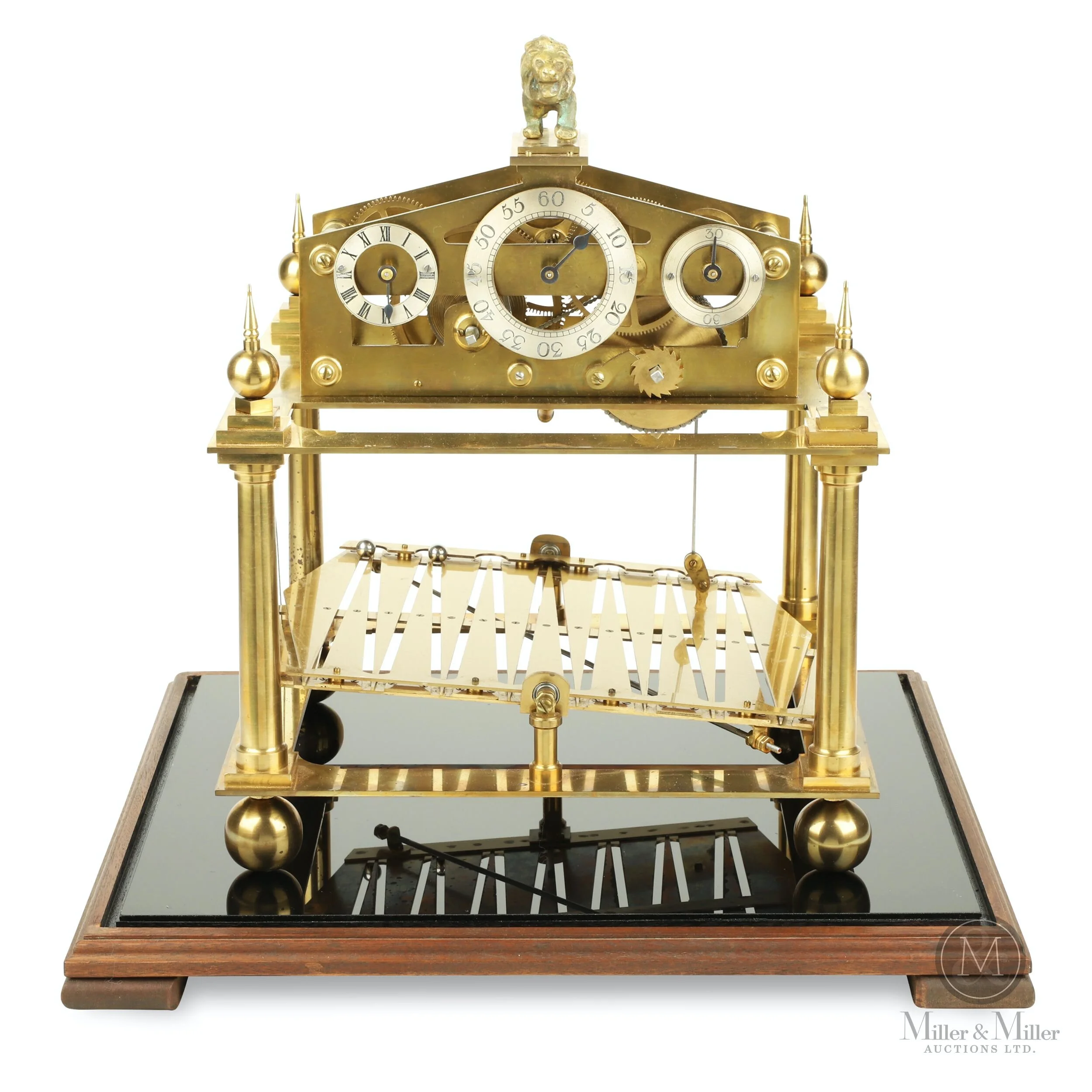 This handcrafted "congreve" clock by accomplished clockmaker and collector Fred Kolishenko is offered as lot 210 in the upcoming sale.