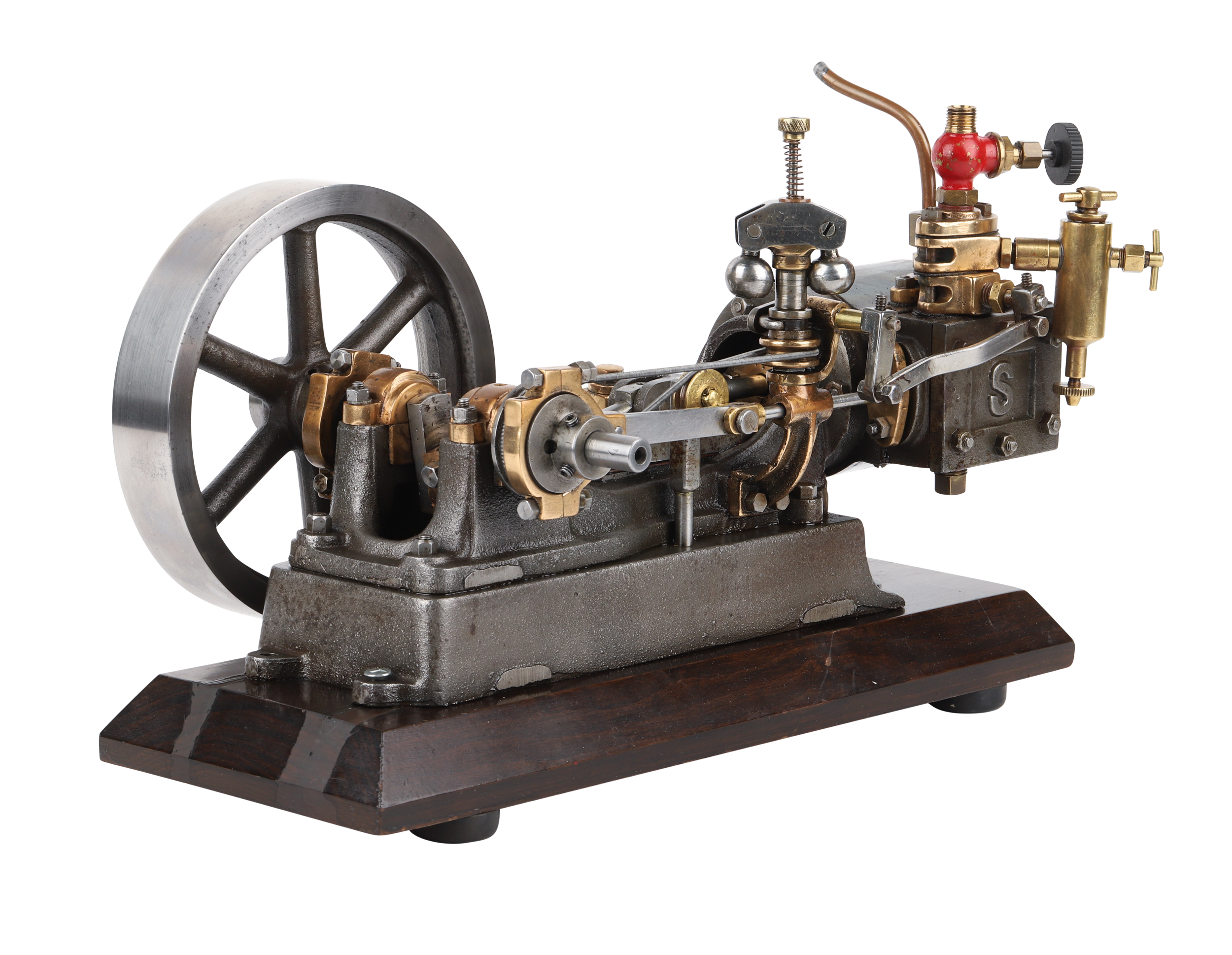 Lot 168: Model Mill Stationary Engine with Visible Governor and Water Pump Lubricator