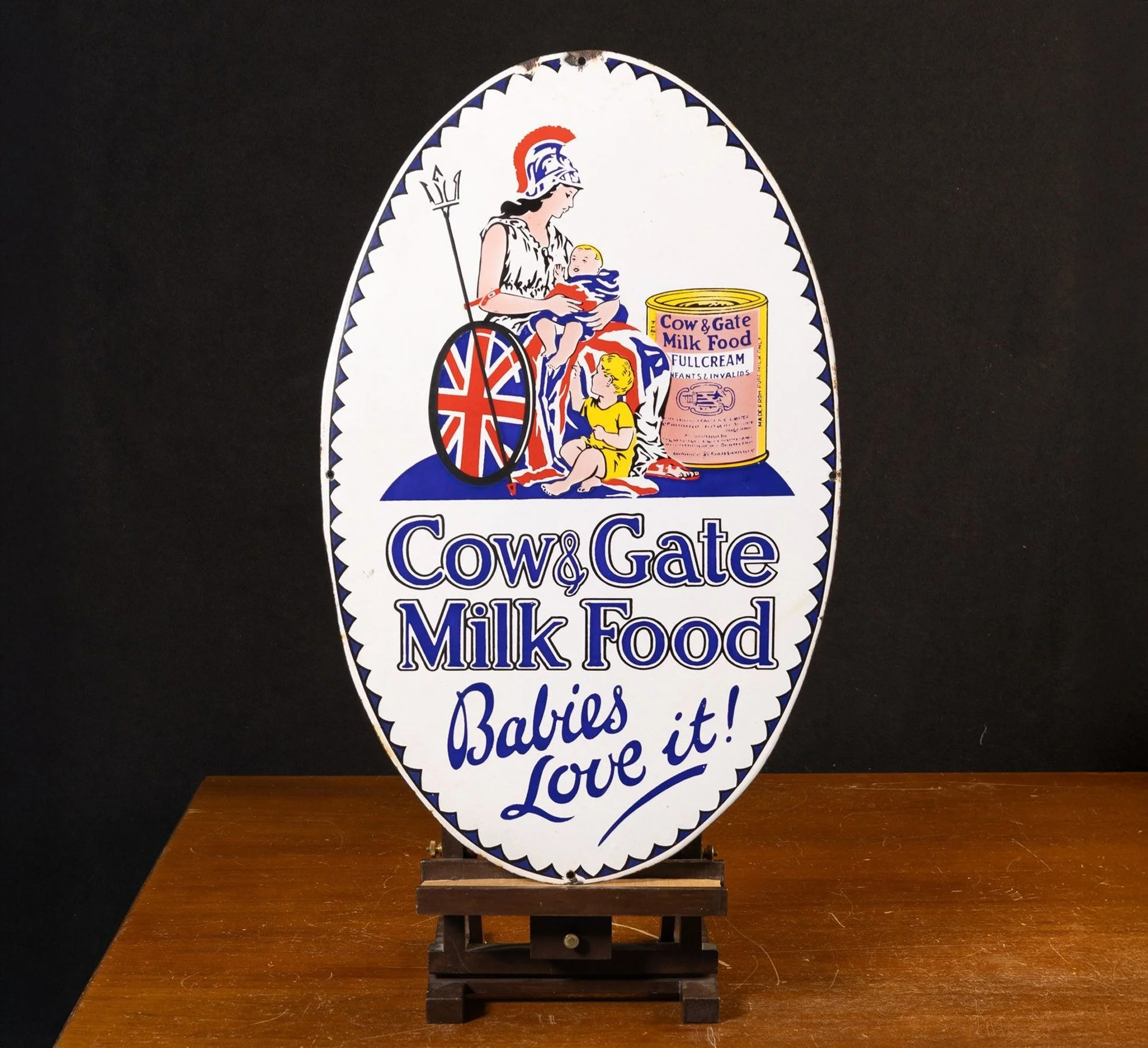 Lot 1128 - Cow &amp; Gate Babies Milk Food Sign