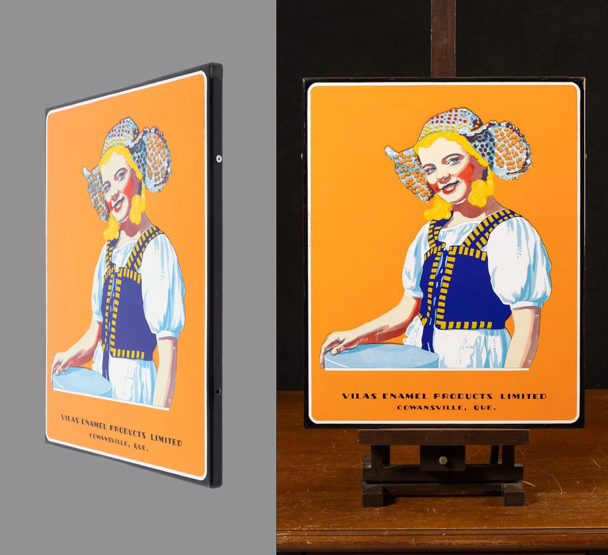 Lot 1262 - Vilas Products Enamel Ltd., Montreal Sample Sign