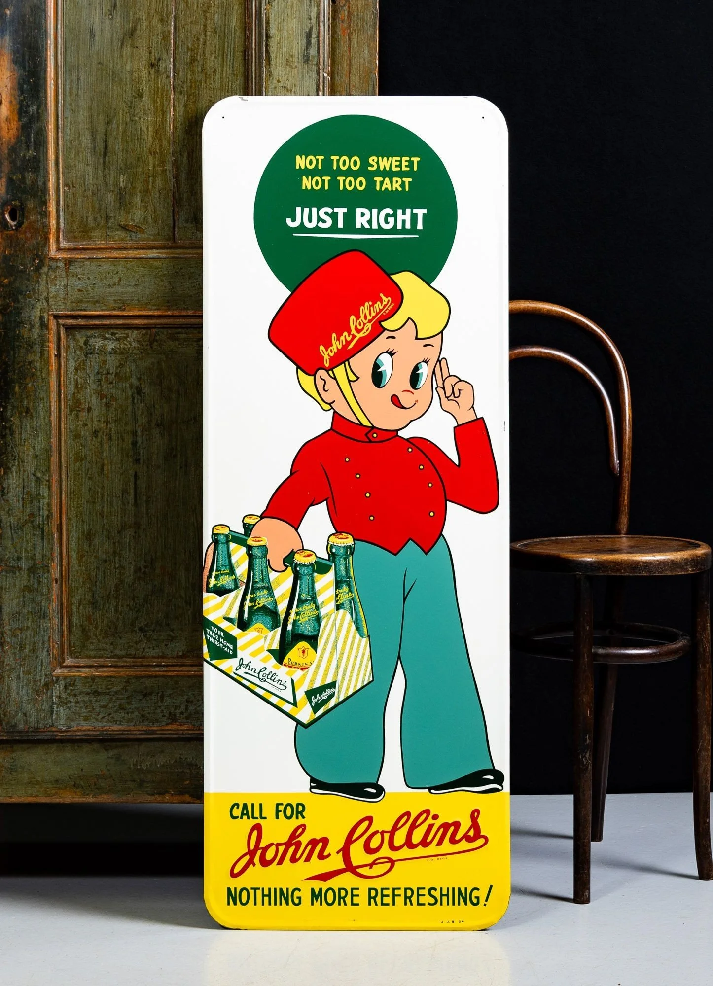Lot 1107 - Perkins' John Collins Soda Vertical Sign