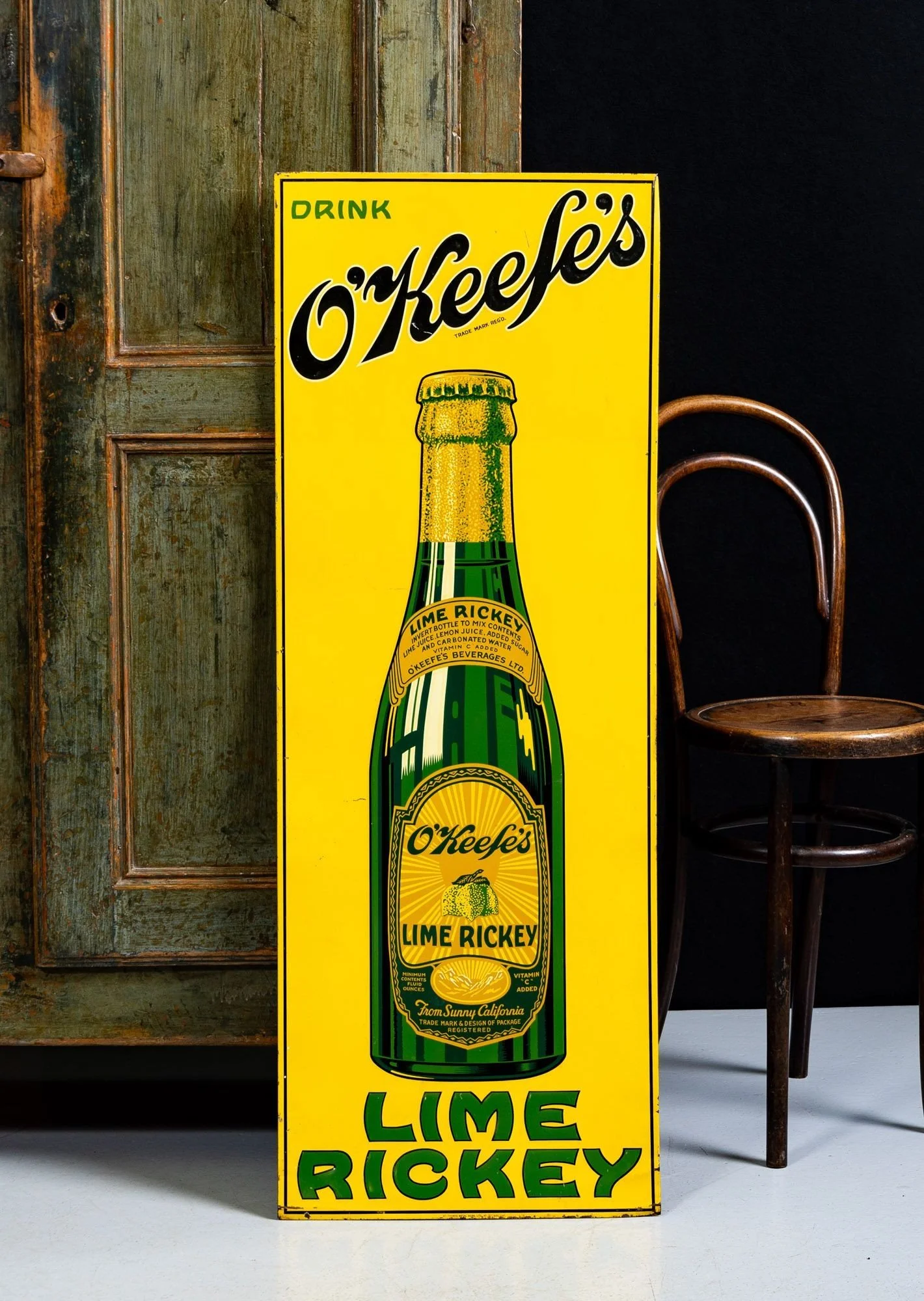 Lot 1212 - O'Keefe's Lime Rickey Vertical Sign