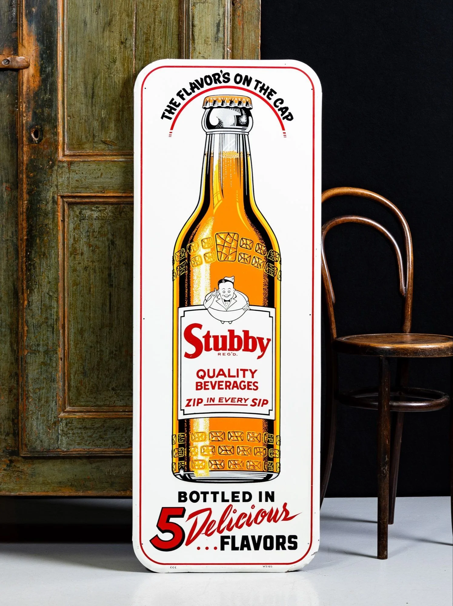 Lot 1109 - Stubby Orange Soda Vertical Sign