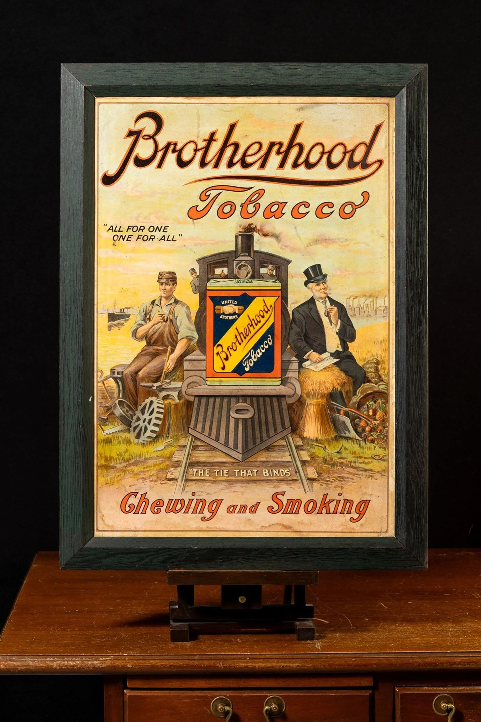 Lot 1052 - Brotherhood Tobacco Cardboard Lithograph