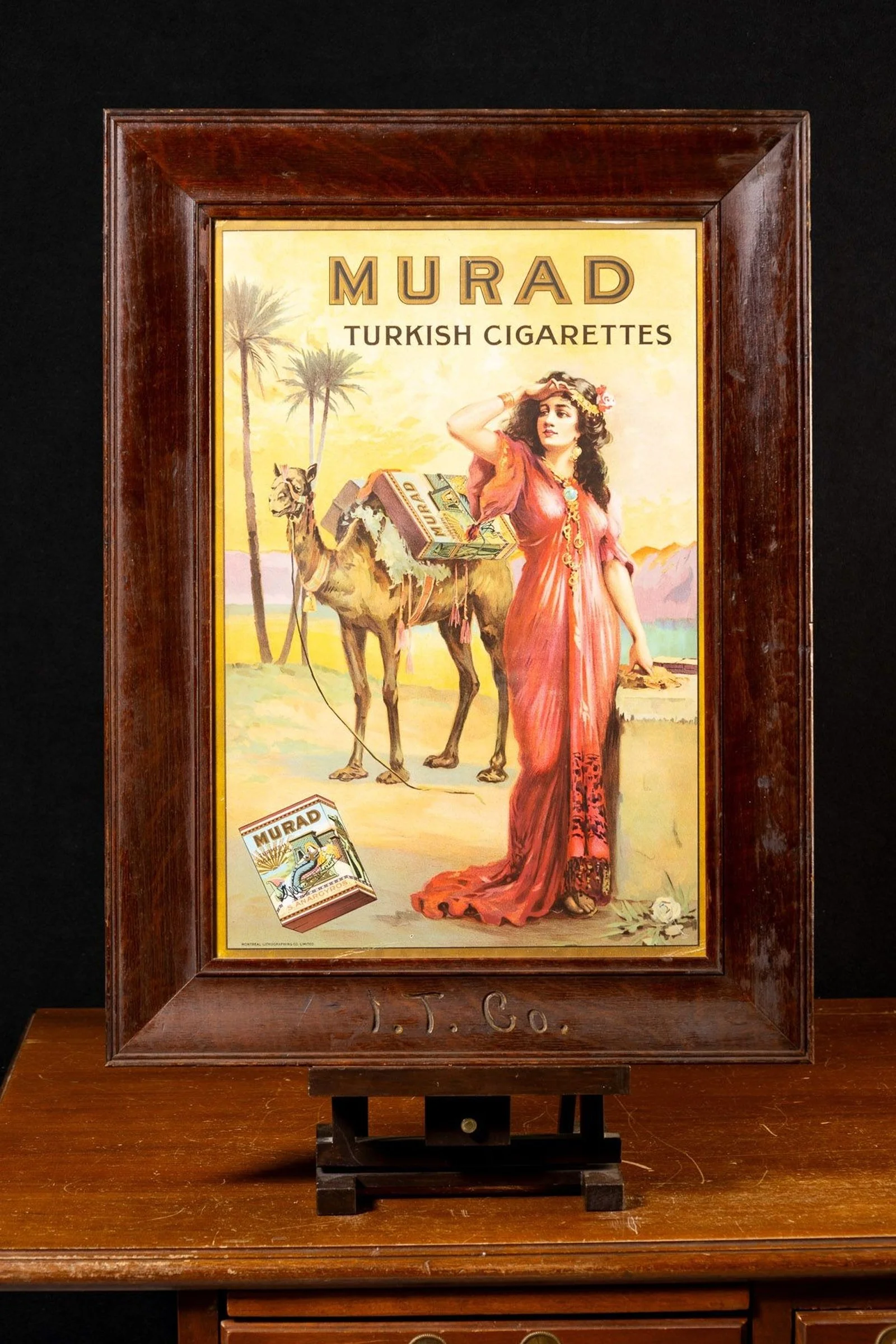 Lot 1288 - Murad Turkish Cigarettes Framed Lithograph