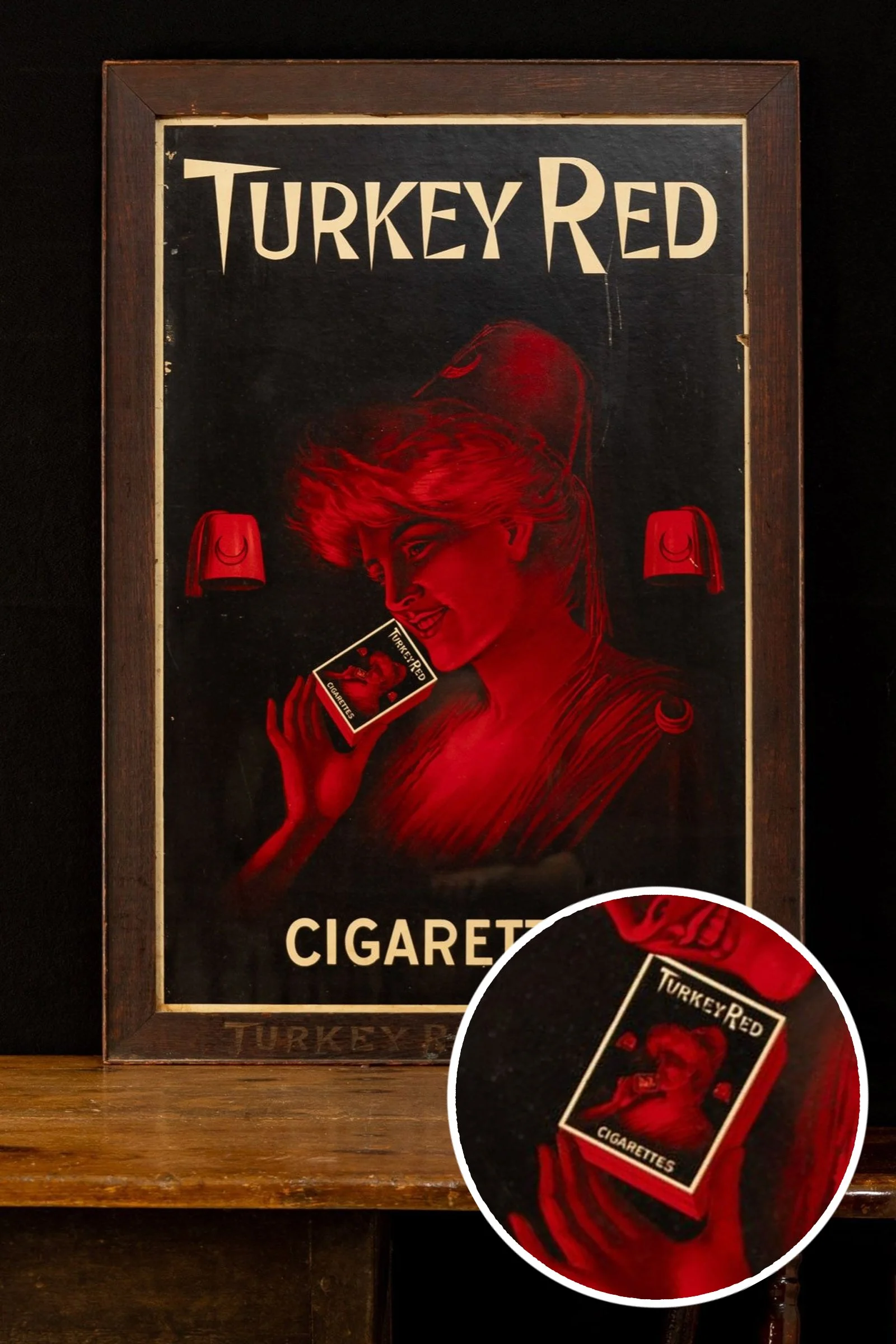 Lot 1290 - Turkey Red Turkish Cigarettes Framed Lithograph
