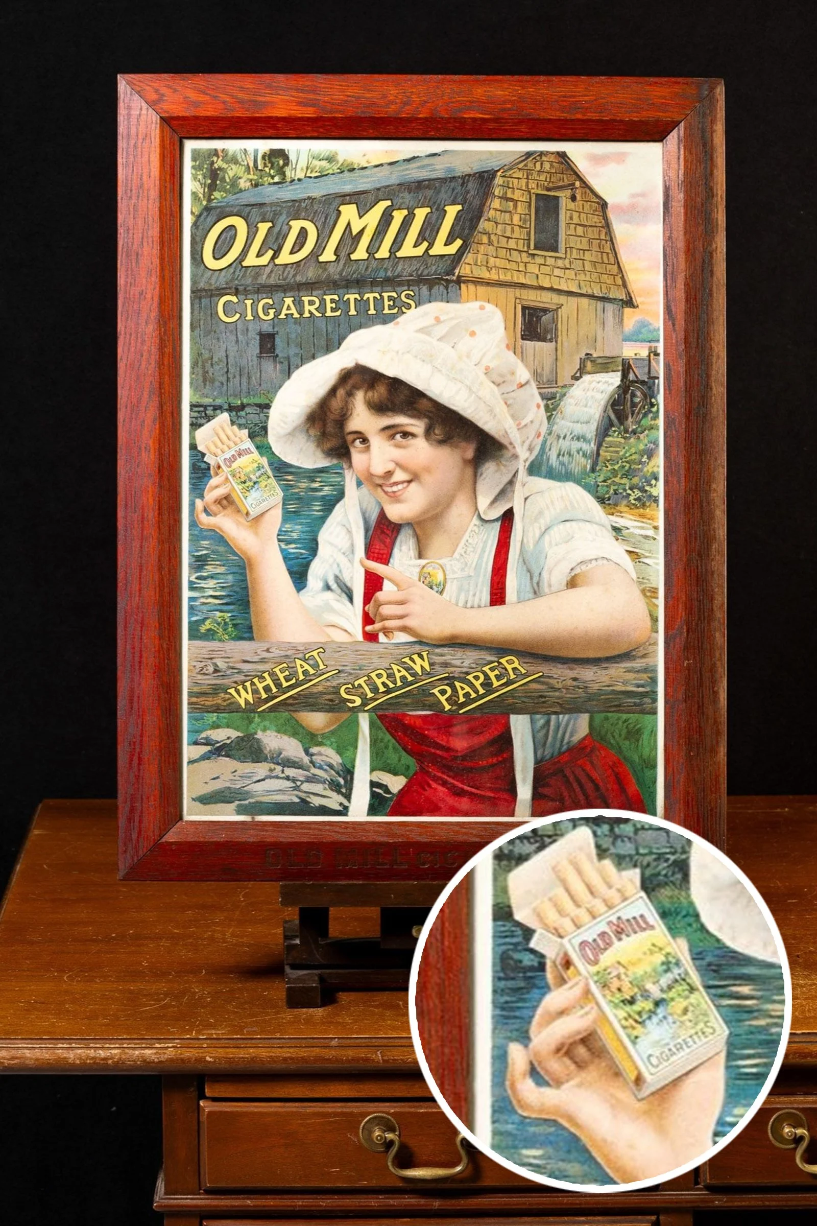 Lot 1305 - Old Mill Cigarettes Framed Lithograph