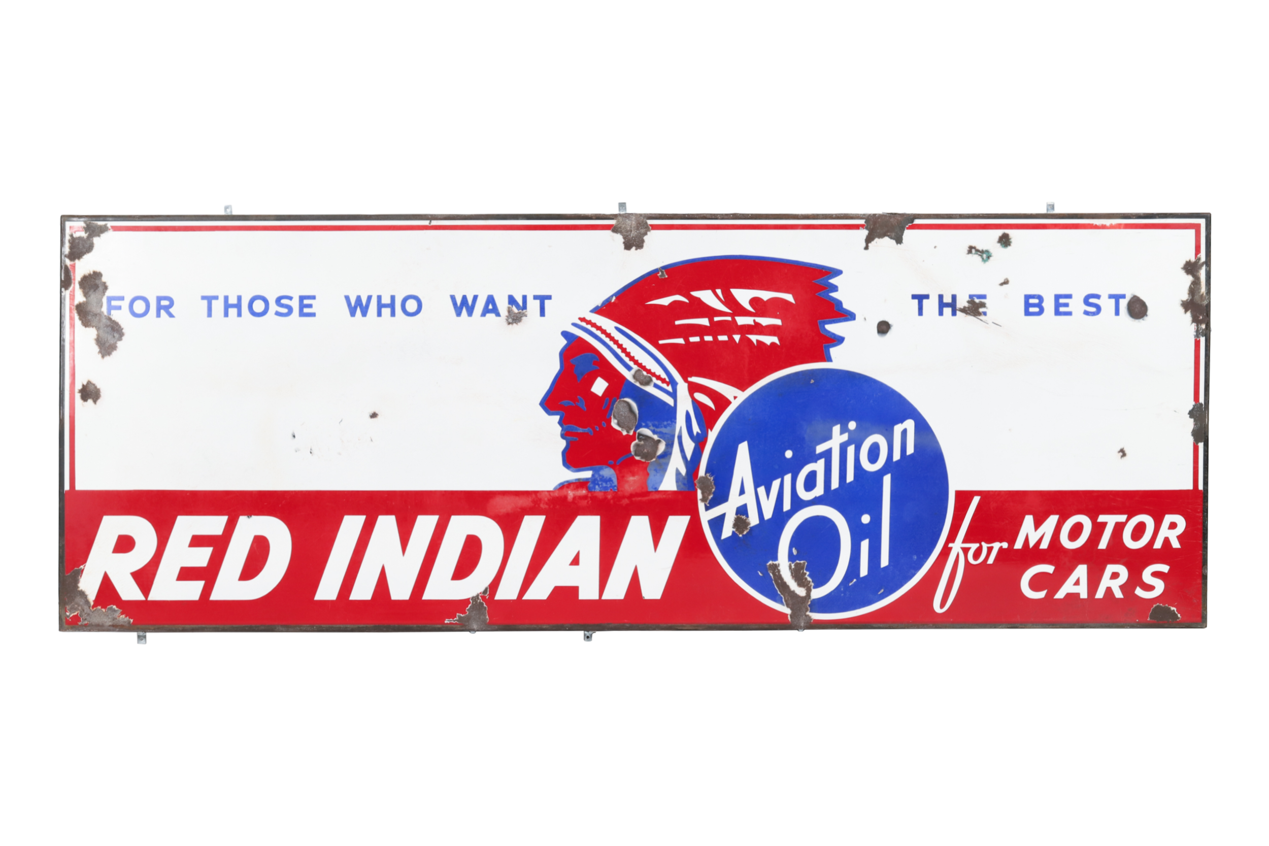 Lot 267 - Red Indian Aviation Motor Oil Sign