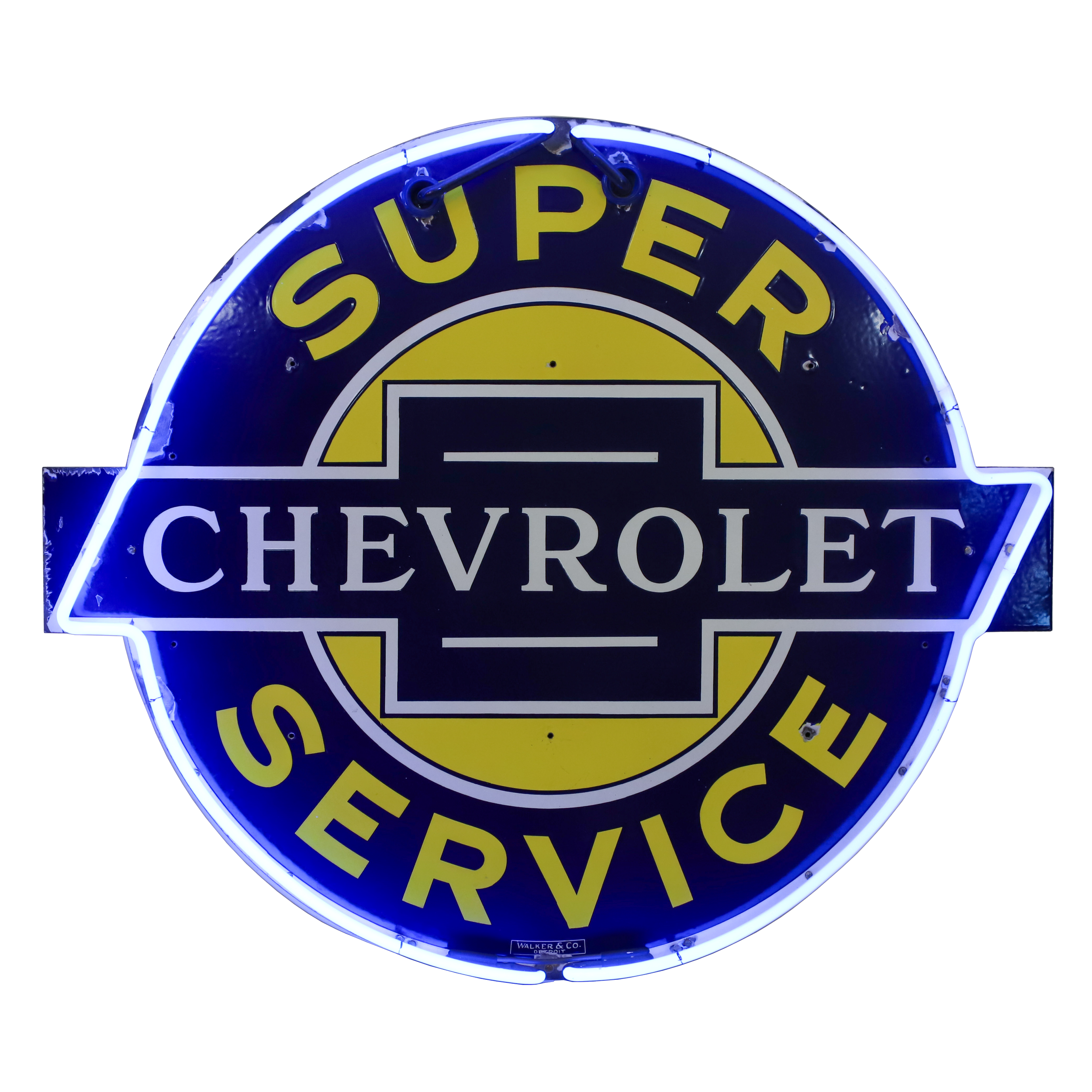 Lot 251 - Chevrolet Super Service Neon Dealer Sign