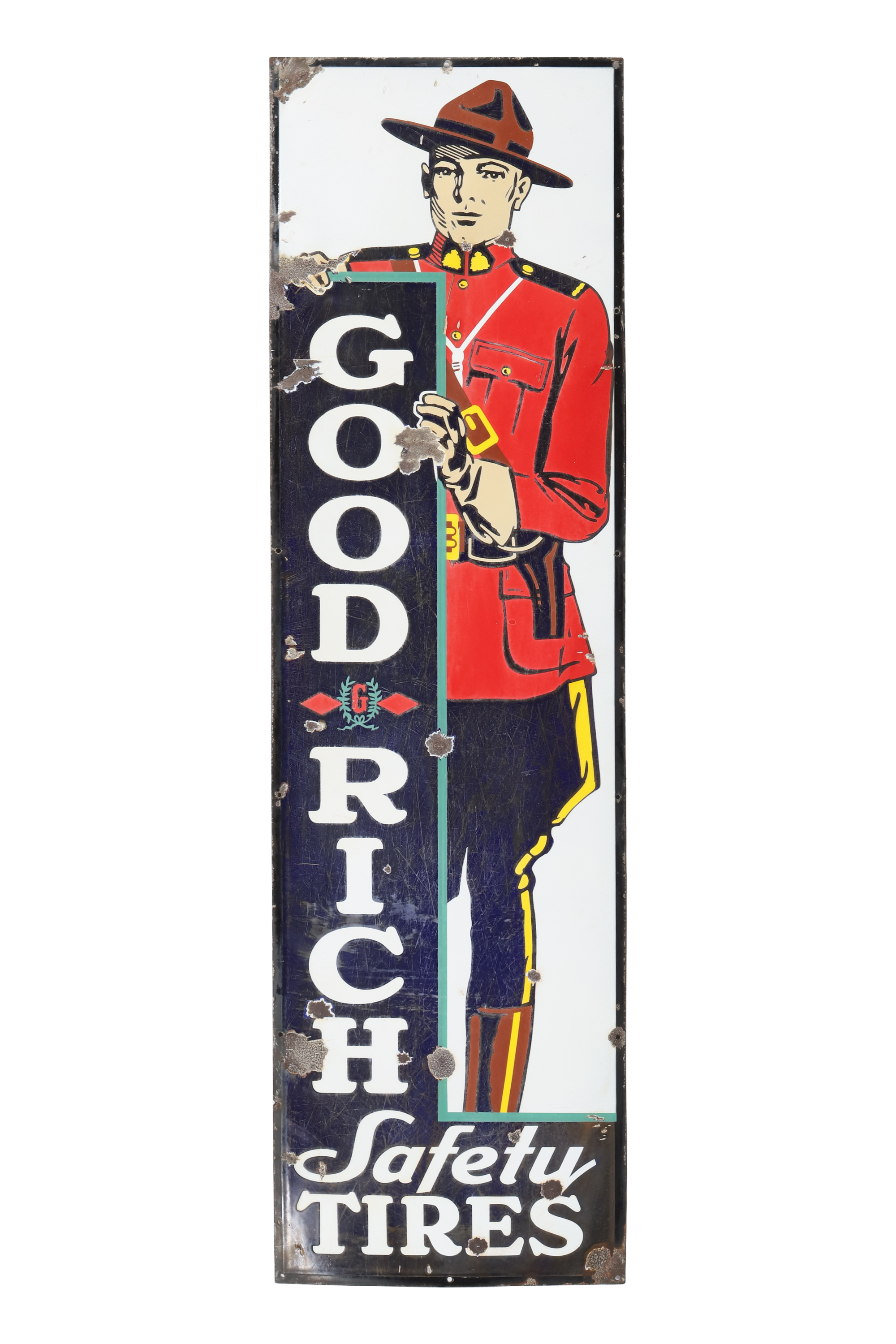 Lot 83 - Goodrich Tires "Mountie" Sign
