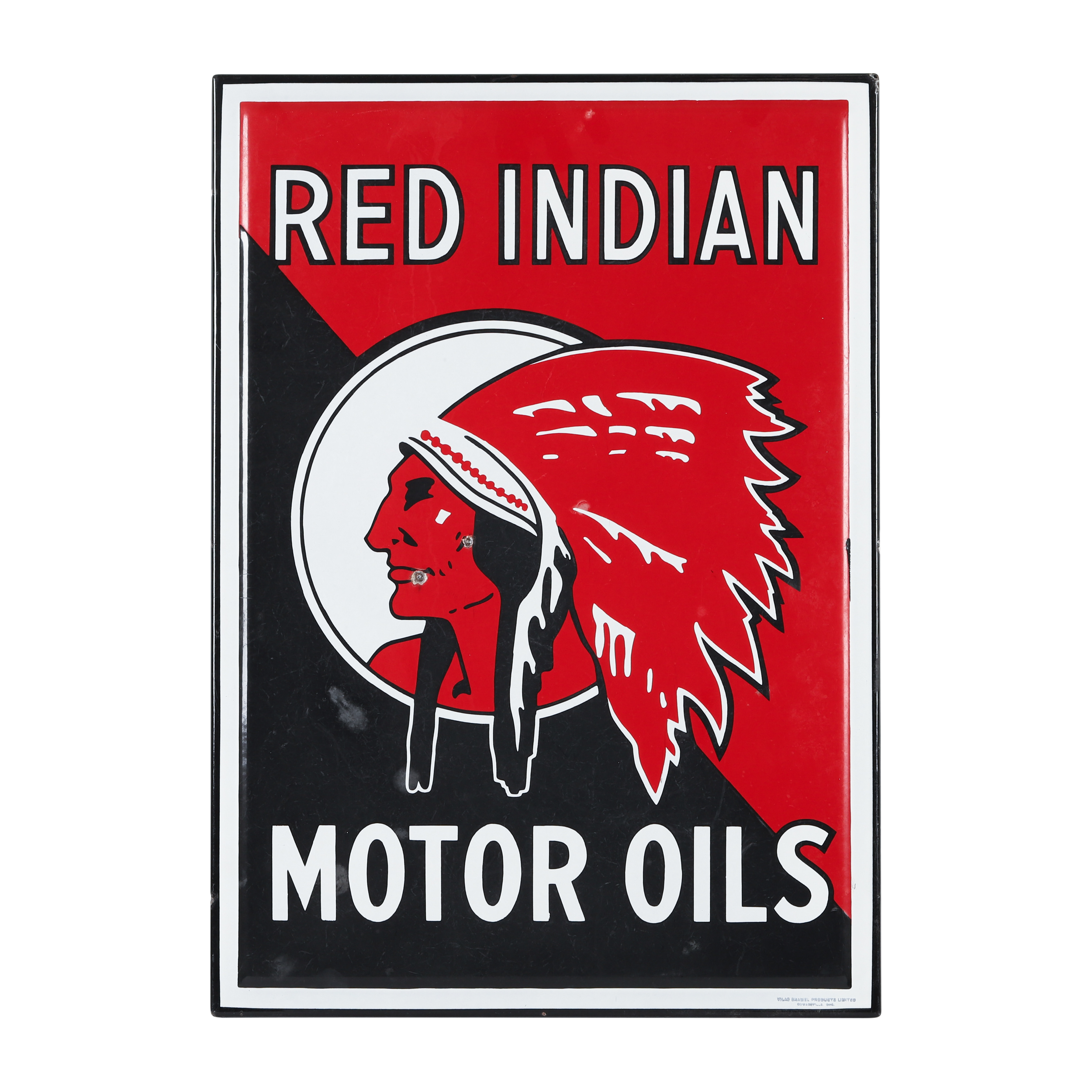 Lot 264 - Red Indian Motor Oils Sign