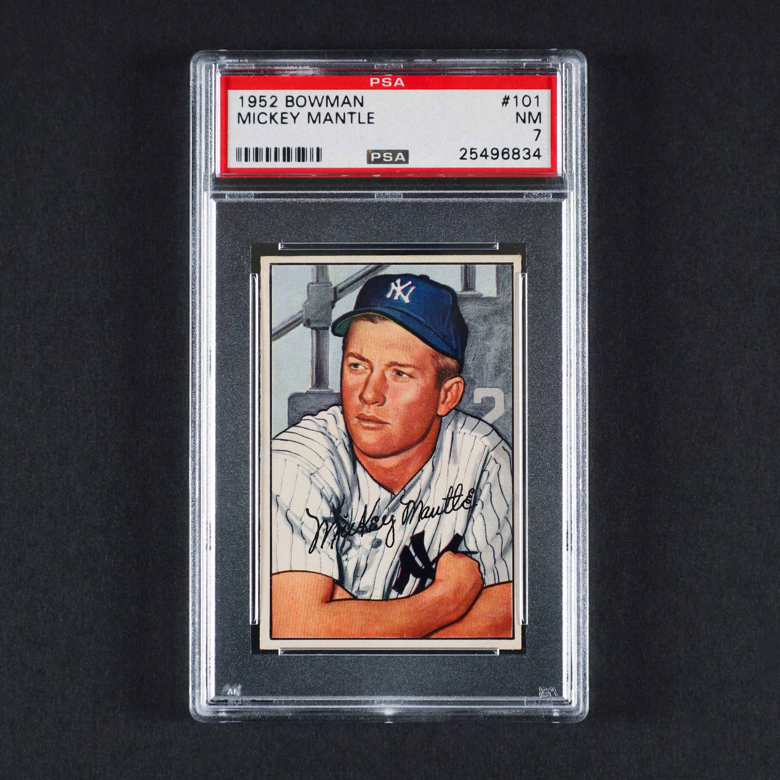 1952 Bowman #101 Mickey Mantle (PSA 7 NM)