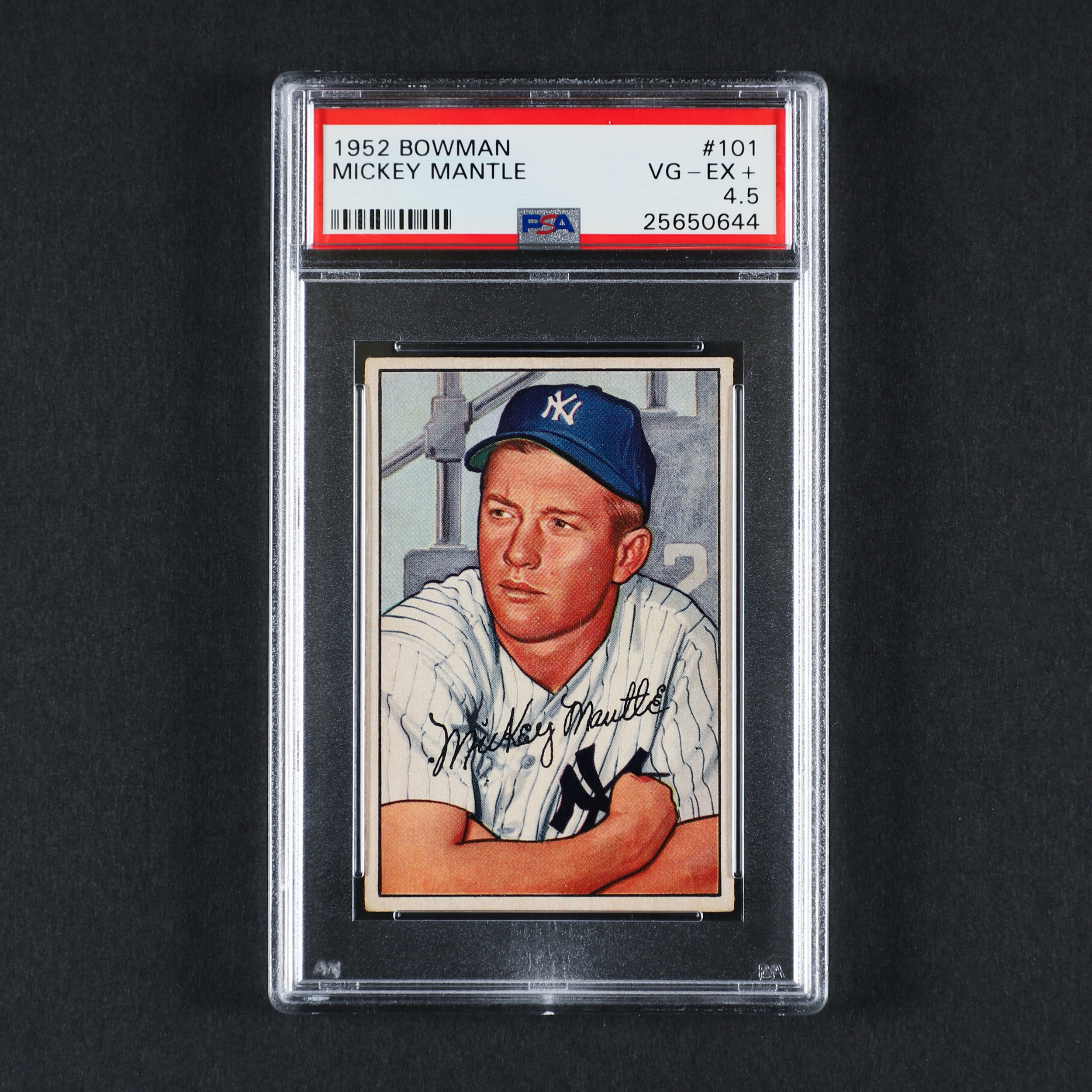 1952 Bowman #101 Mickey Mantle (PSA 4.5 VG-EX+)