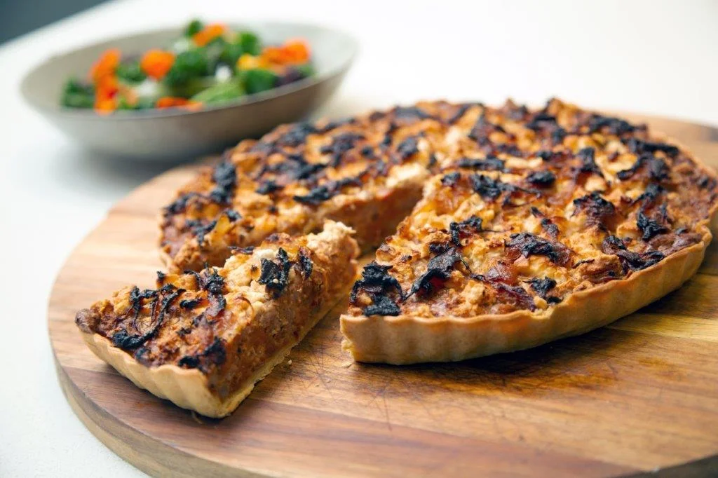 Pork Sausage, Caramlised Onion &amp; Feta Tart 