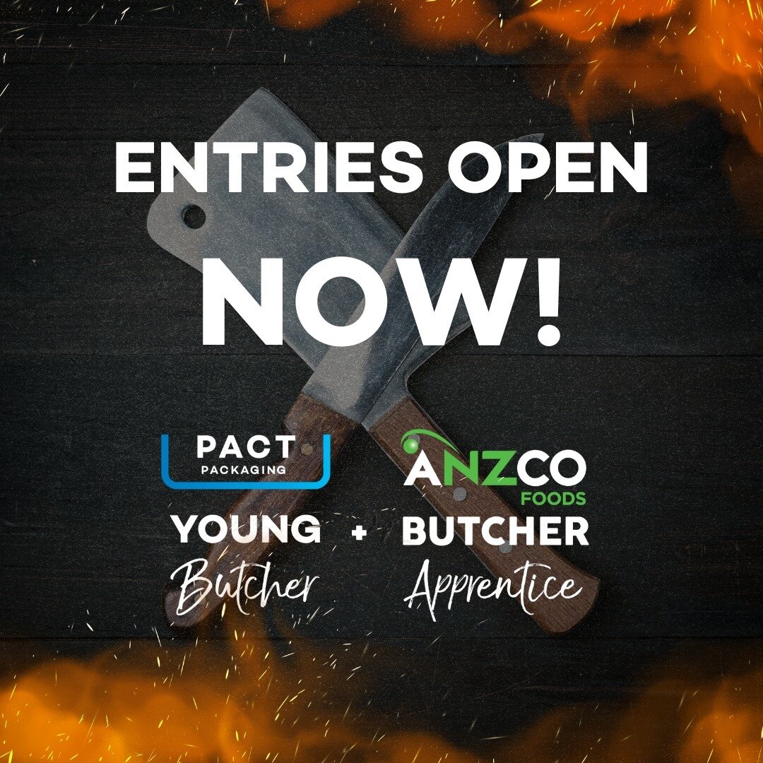 The search for New Zealand's top butchers is on! 🥩

Entries are NOW OPEN for the Pact Packaging Young Butcher and ANZCO Foods Butcher Apprentice of the Year competition. Showcase your skills and get recognised for your craft! 🔪

In addition to the 