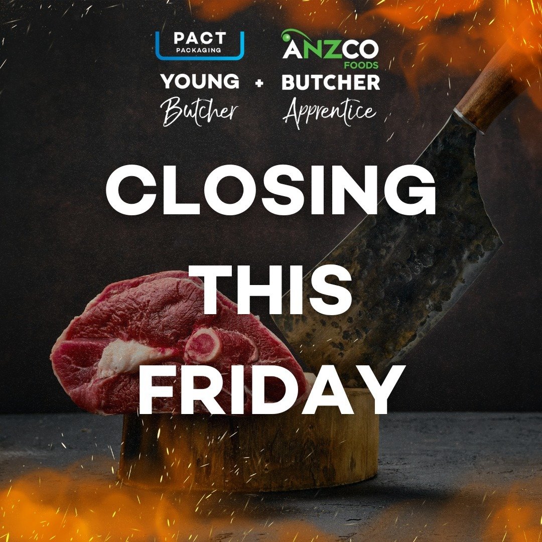 HAVE YOU entered this year's Pact Packaging Young Butcher and ANZCO Foods Butcher Apprentice of the Year competition?

Win the trophy and knife set, PLUS an an all-expenses-paid trip to the World Butchers' Challenge in Paris, March 2025. 

Entries cl