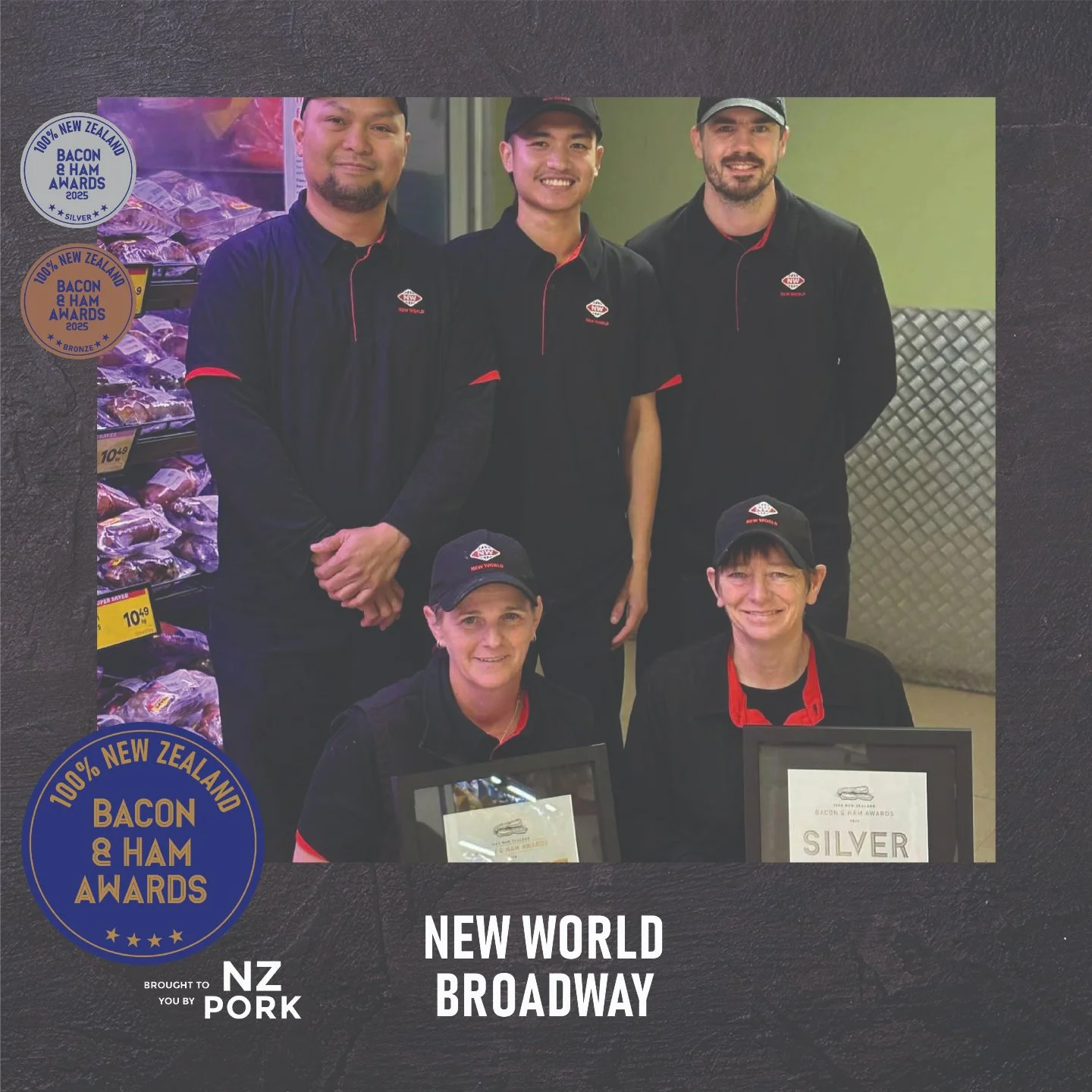 MEDALIST SPORTLIGHT 🔦

New World Broadway

Recognition that rewards the team&rsquo;s hard work. 

For New World Broadway, winning silver and bronze at the 100% New Zealand Bacon &amp; Ham Awards proved to the team that their effort and craftsmanship