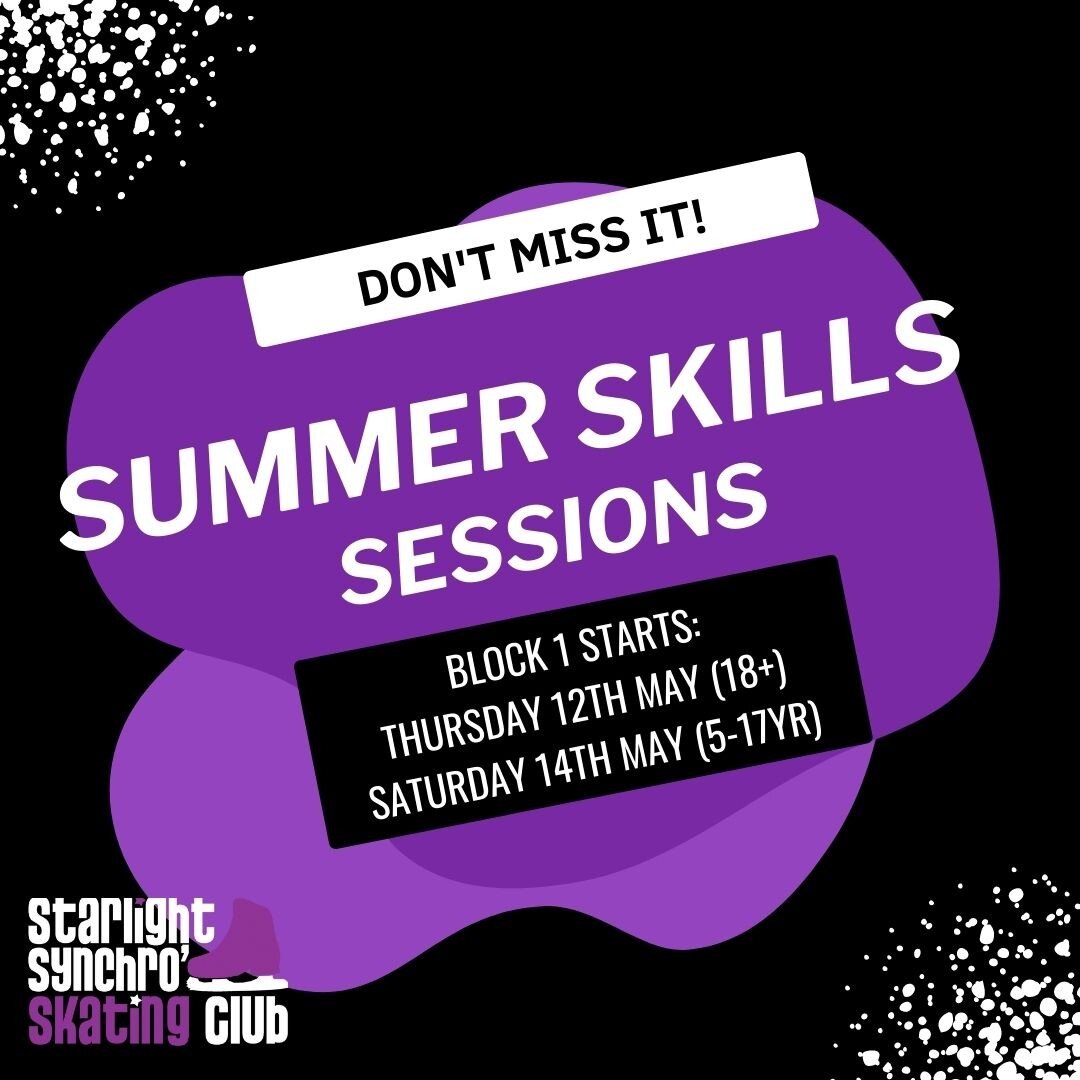 Come skate with us!

Our Summer Skills Sessions will be running in 4 week blocks with block 1 starting this week! It&rsquo;s a great opportunity to learn from our coaches and meet our club skaters, in a relaxed recreational environment. The sessions 