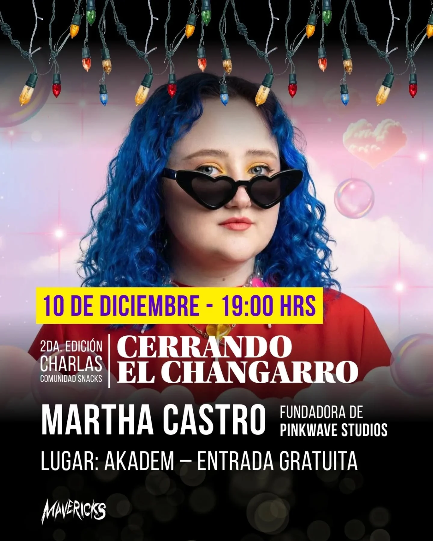Cerrando el Changarro es un evento de charlas dise&ntilde;ado para pausar antes de que termine el a&ntilde;o y revisar lo que este ciclo nos dej&oacute;.

Este a&ntilde;o nos acompa&ntilde;an tres voces que representan a Mavericks:

@queenymartha &nd