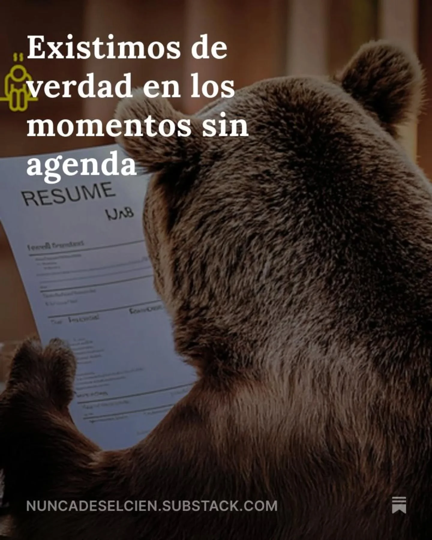 Somos seres humanos completos, no recursos humanos fragmentados.

La vida que realmente importa ocurre en la totalidad de nuestra experiencia, no solo en las horas que vendemos a cambio de un salario.

&iquest;Cu&aacute;ndo fue la &uacute;ltima vez q