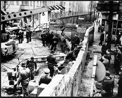 Berlin wall being build. August 1961