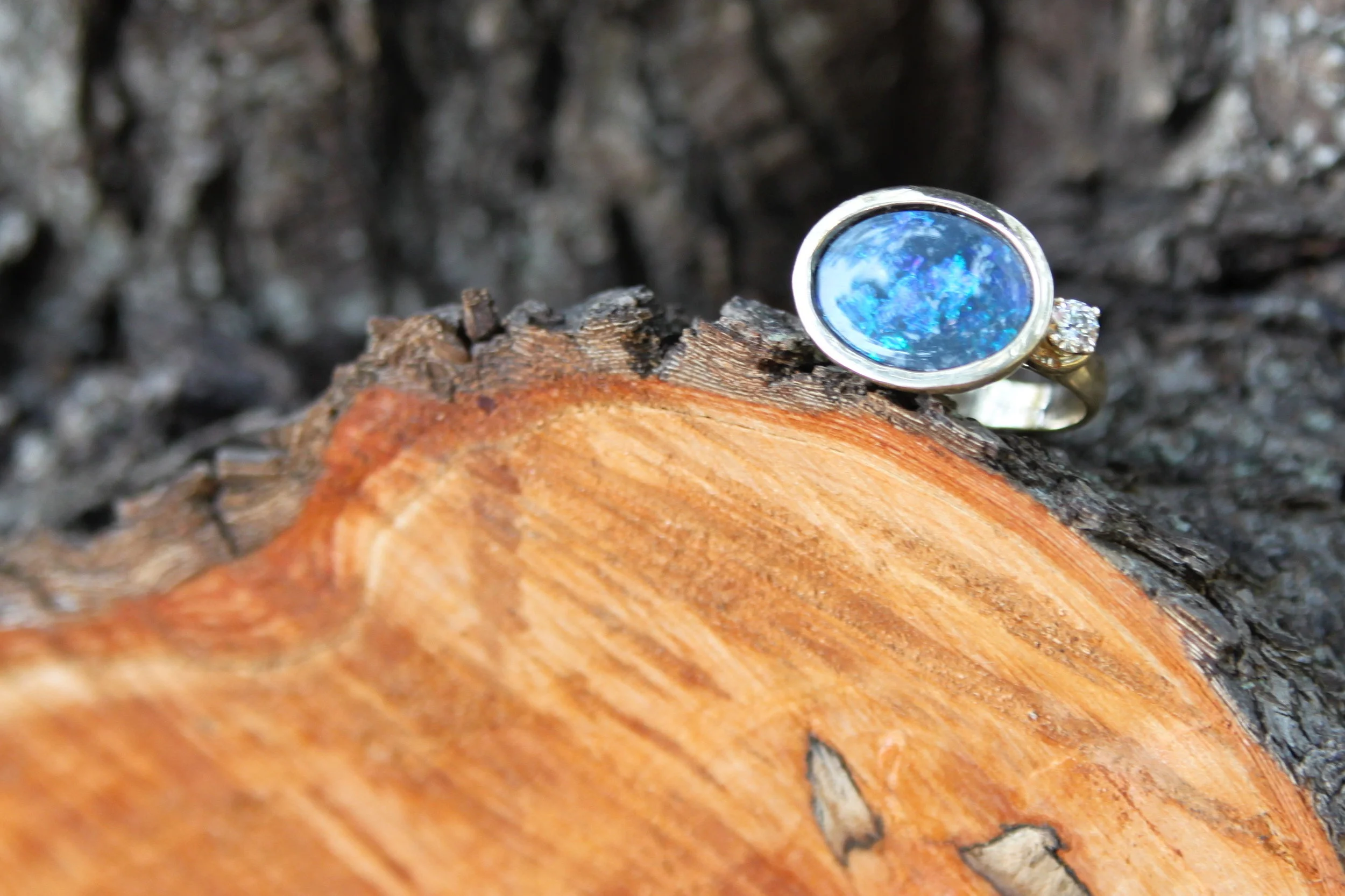 Custom Oval Opal Ring