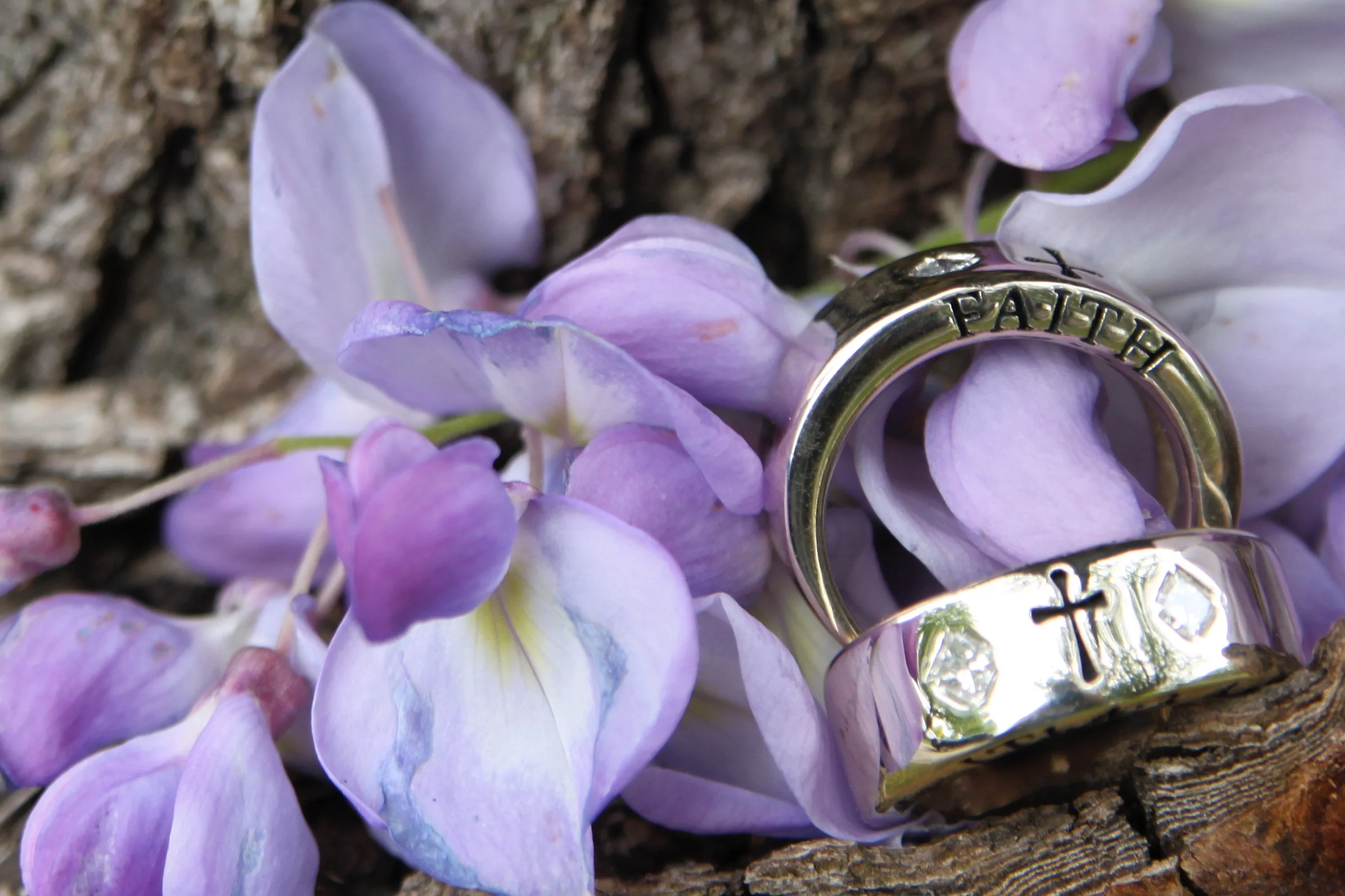 Custom Promise Rings with Verse and Cross