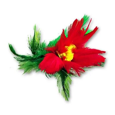 Feather Flower On Finger Tips by Uday