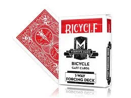 One Way Forcing Deck  Bicycle Cards - Red