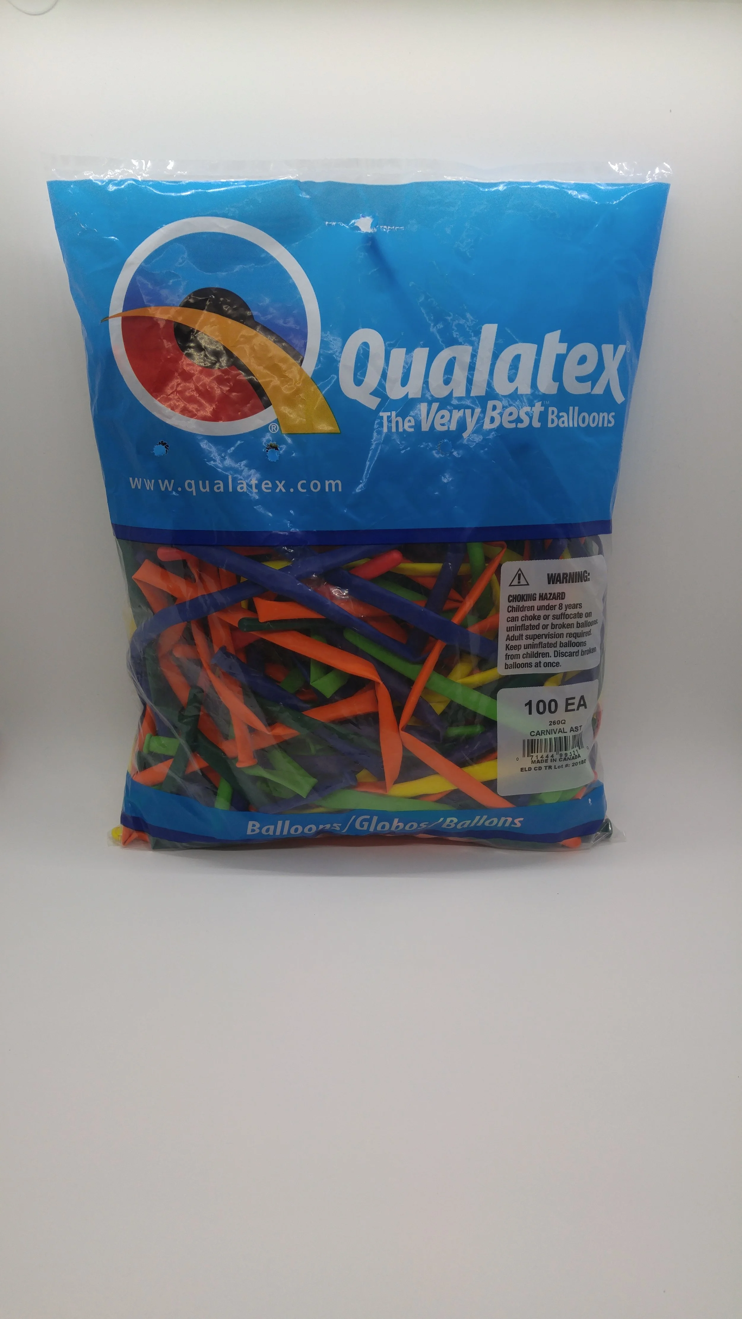 Qualatex 260Q Carnival Assorted Color  Pack of 100 
