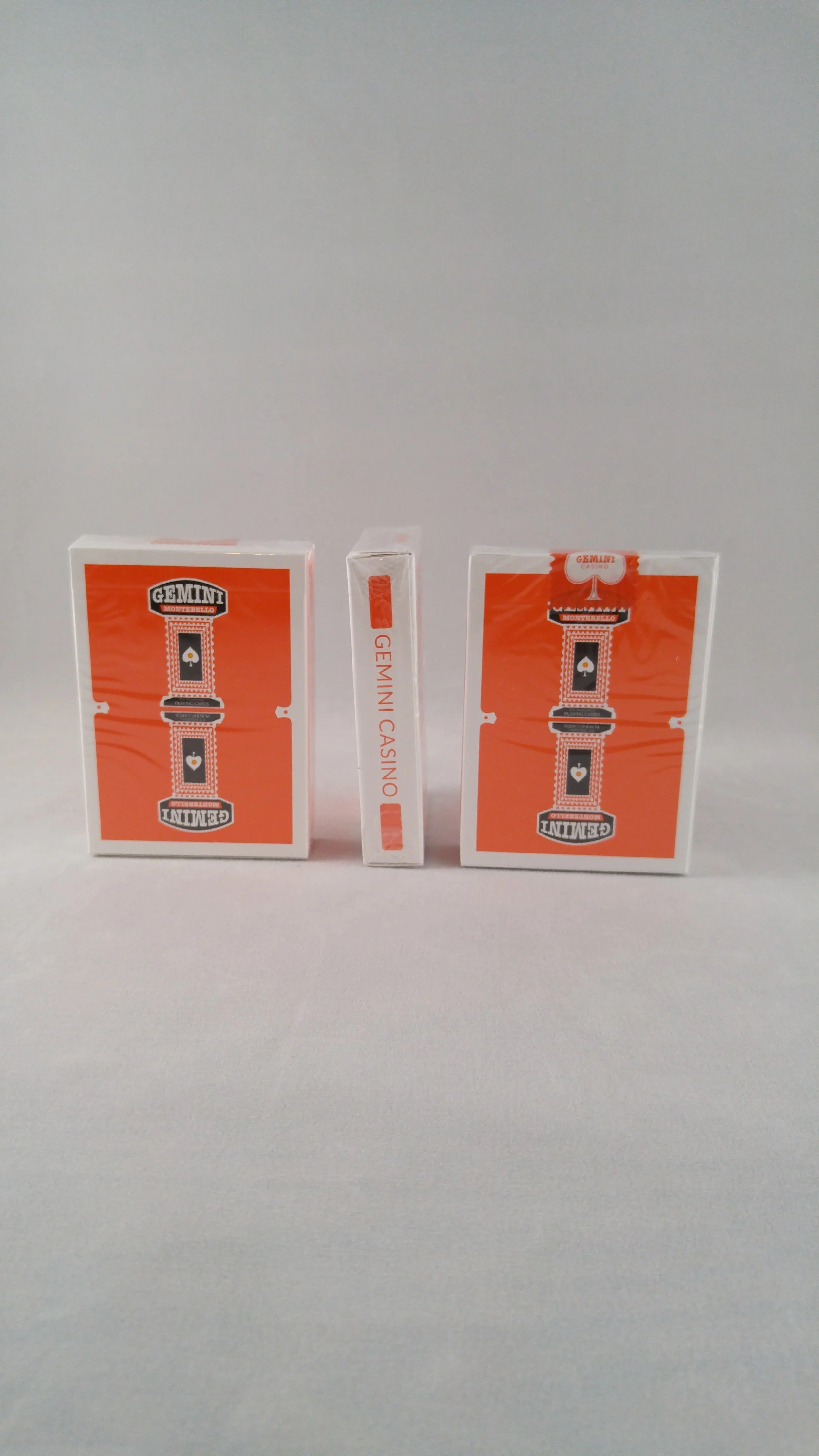 Gemini Casino Orange Playing Cards by Toomas Pintson