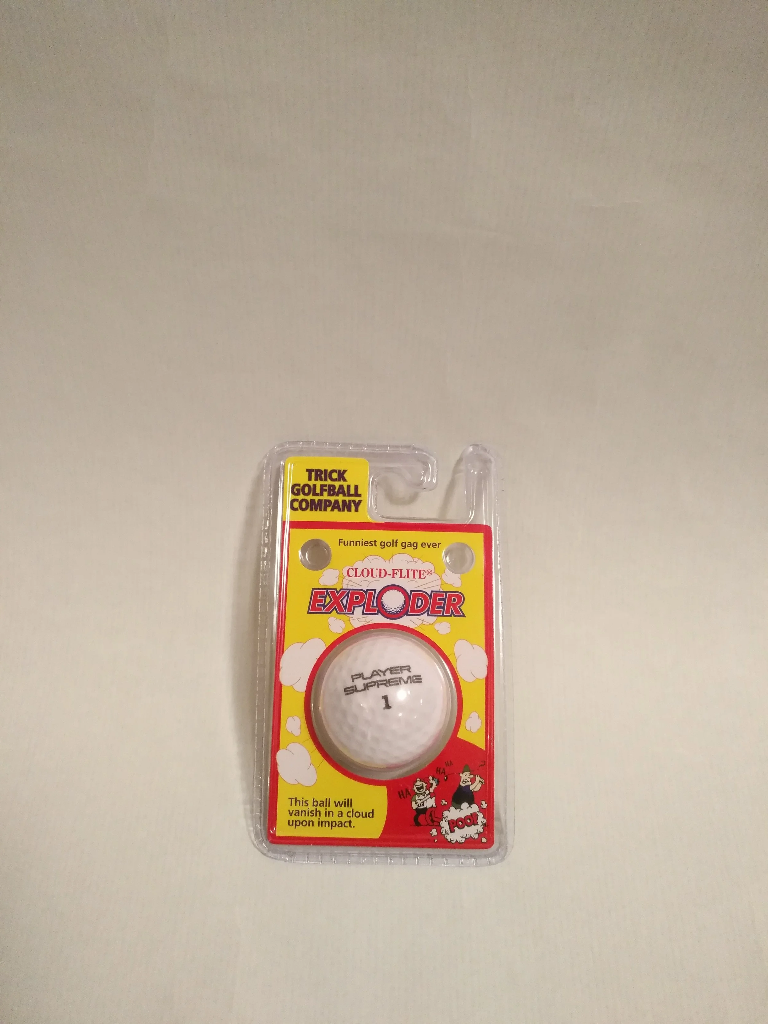 Exploding Golf Ball - Blister card package