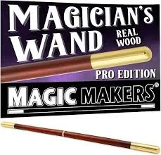 Magicians Wand - Wood With Metal Tips