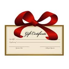 Gift certificate